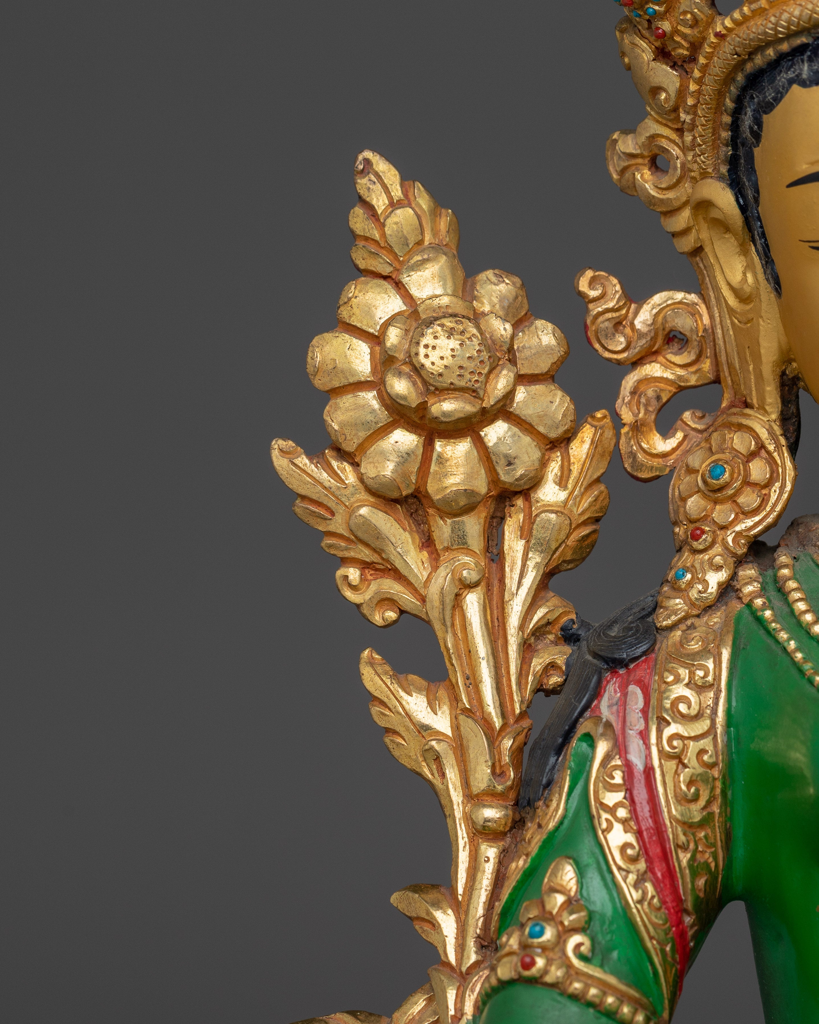 Mother Green Tara Handmade Statue | Divine Female Buddha