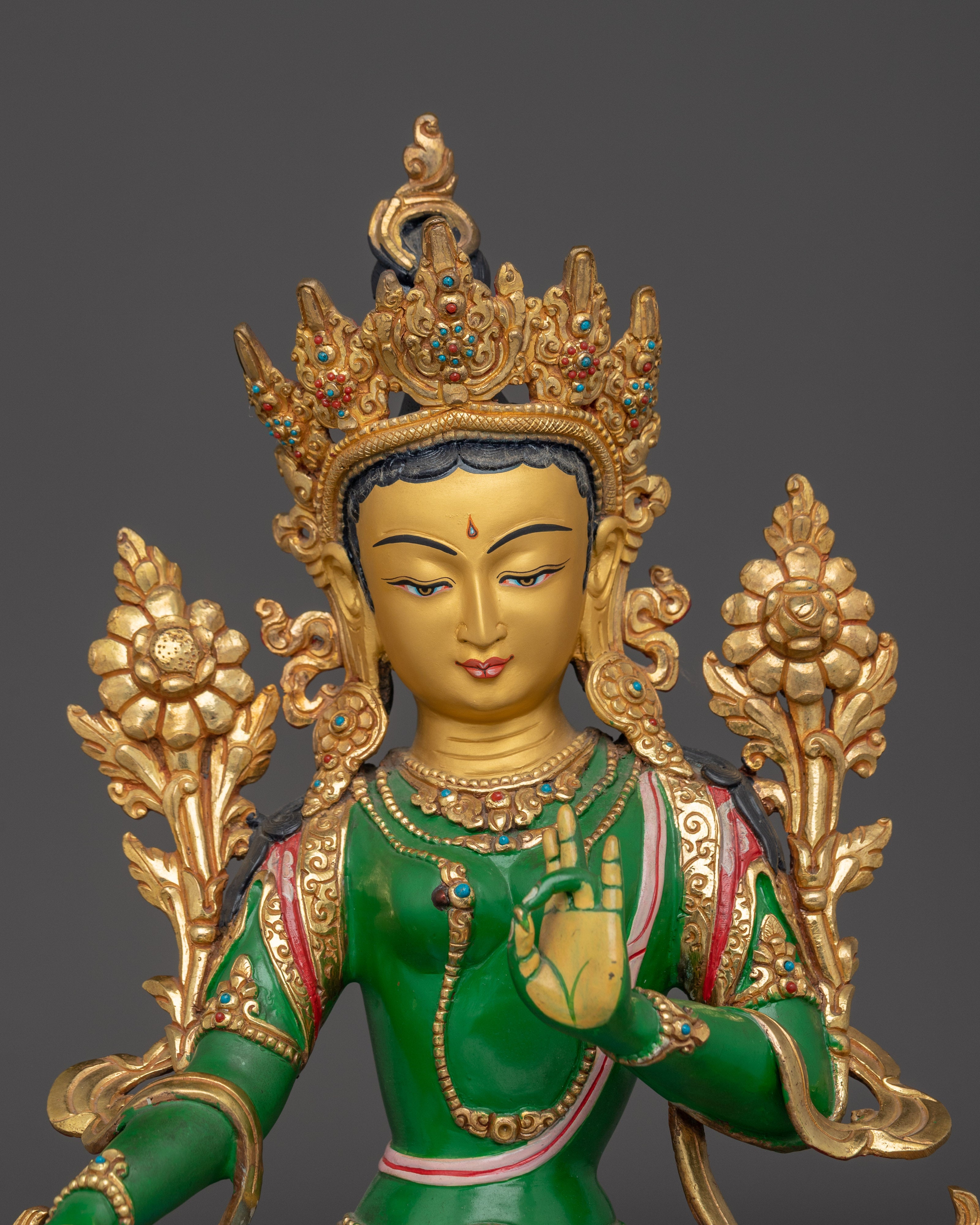 Mother Green Tara Handmade Statue | Divine Female Buddha