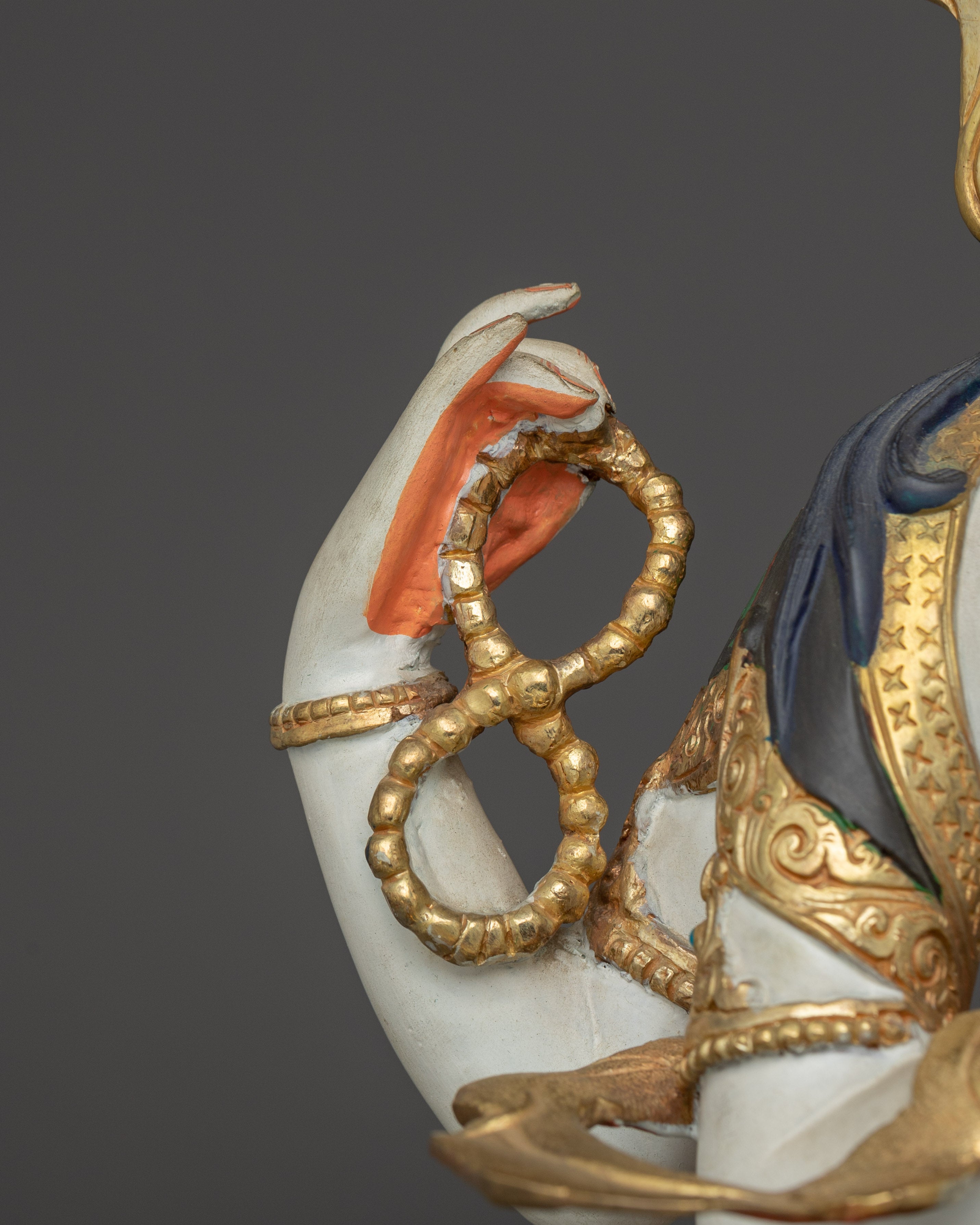 Handcrafted Chenrezig Statue | Gold Gilded Himalayan Art