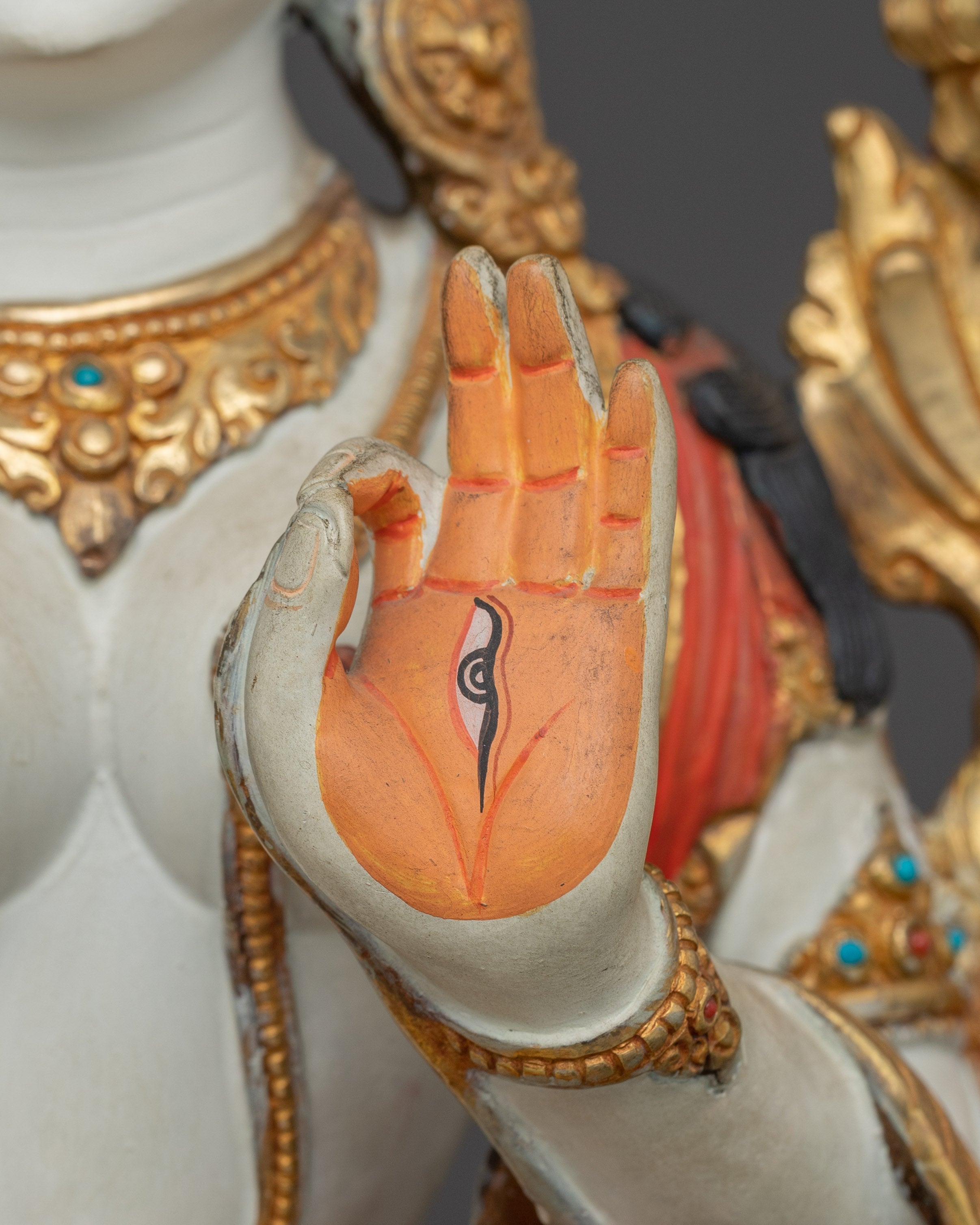 Handcrafted White Tara Statue | Healing Deity for Peace and Longevity