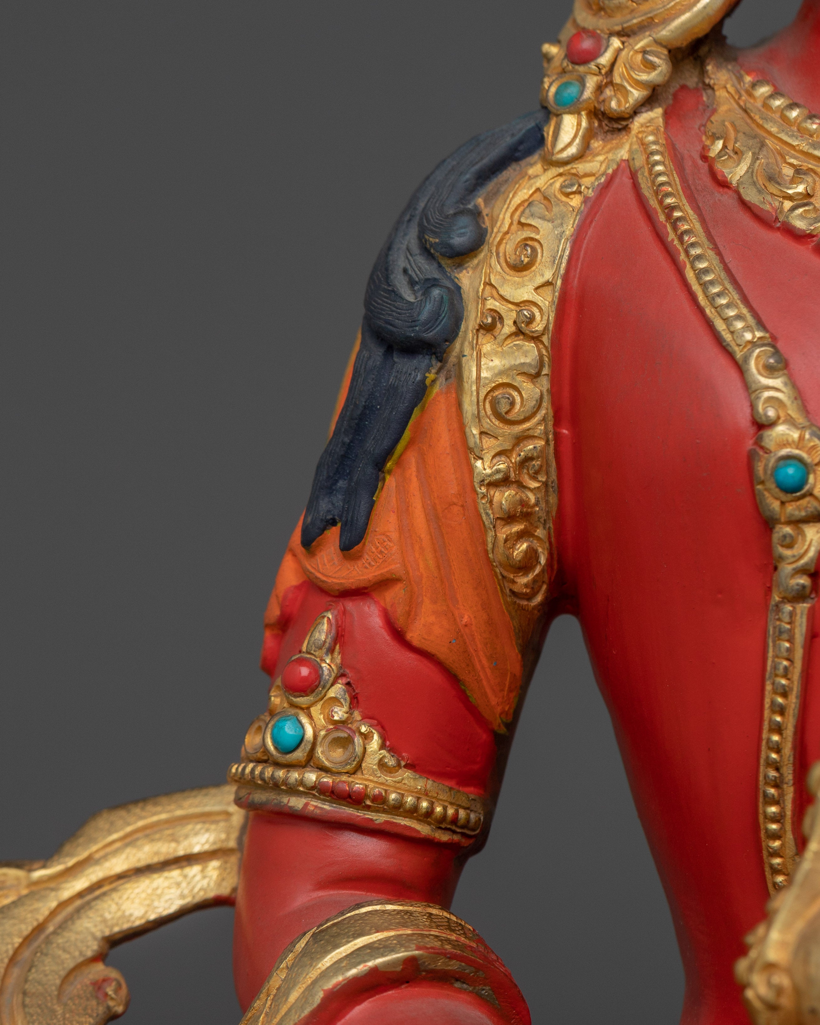 Red Amitayus Statue for Meditation Guide