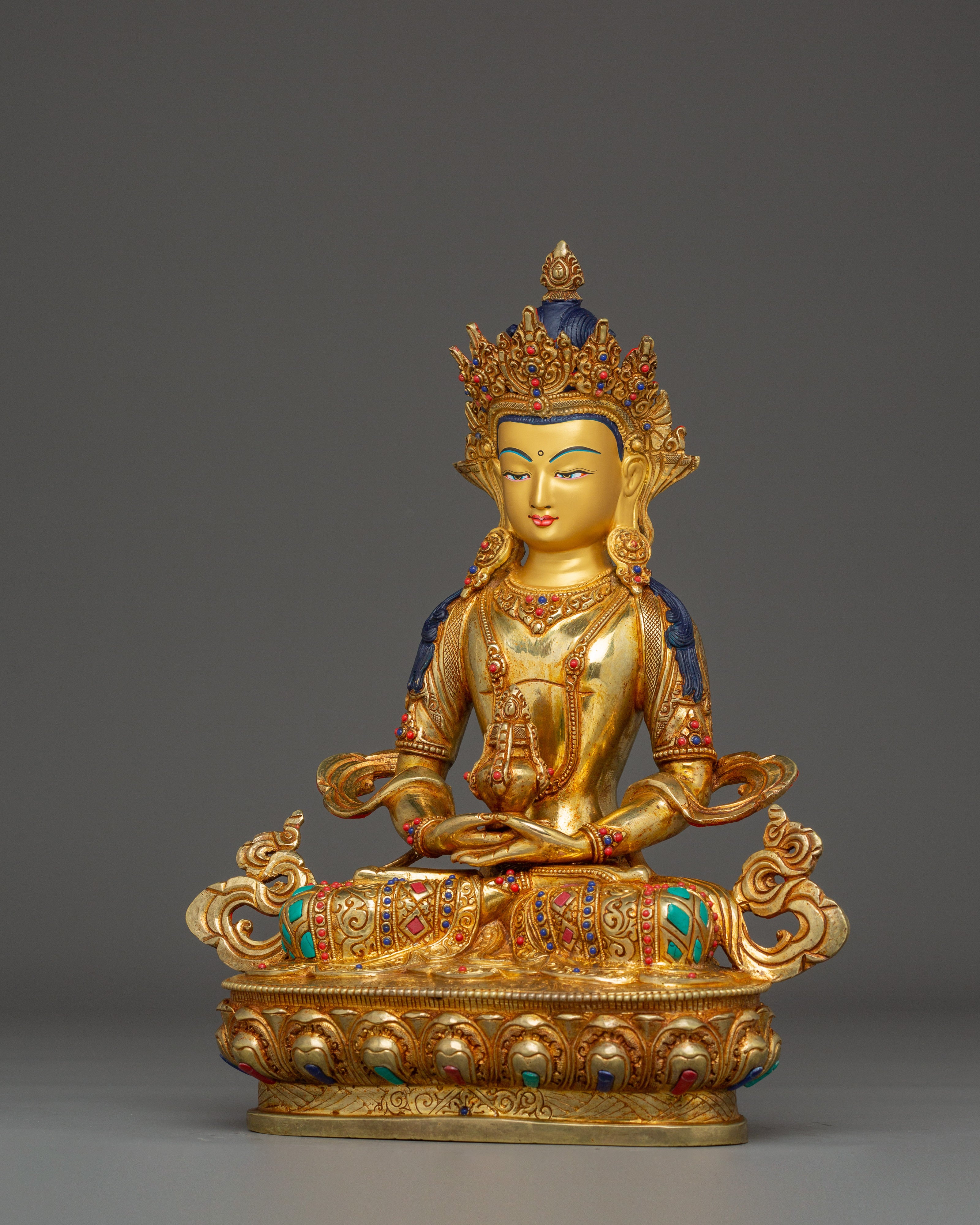 Buddhist Longevity Icon Amitayus Statue