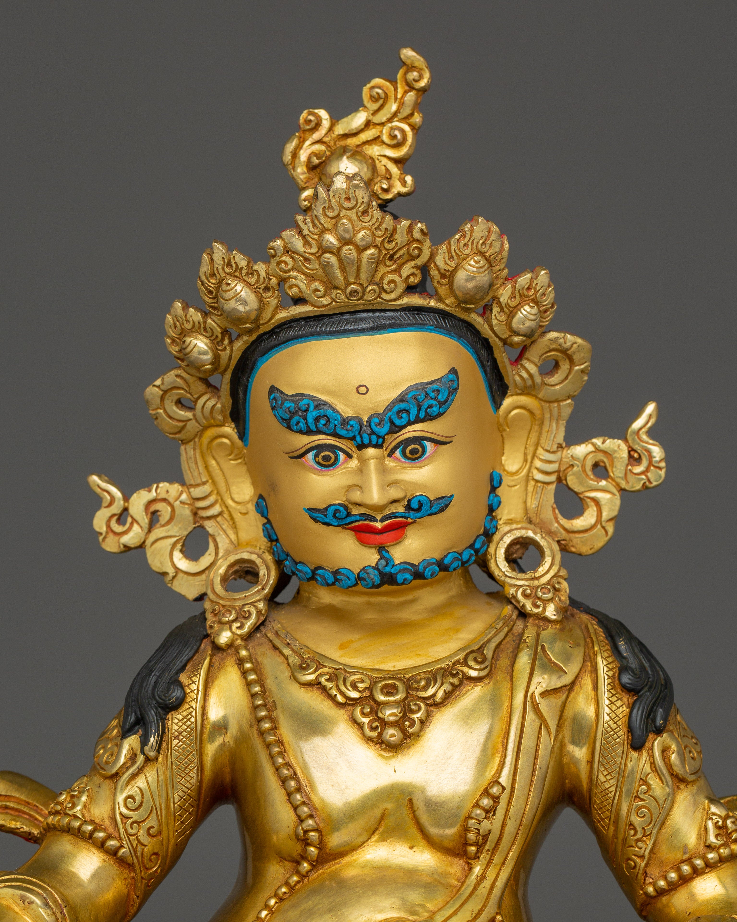 Radiant Dzambhala Statue: The Lord of Wealth
