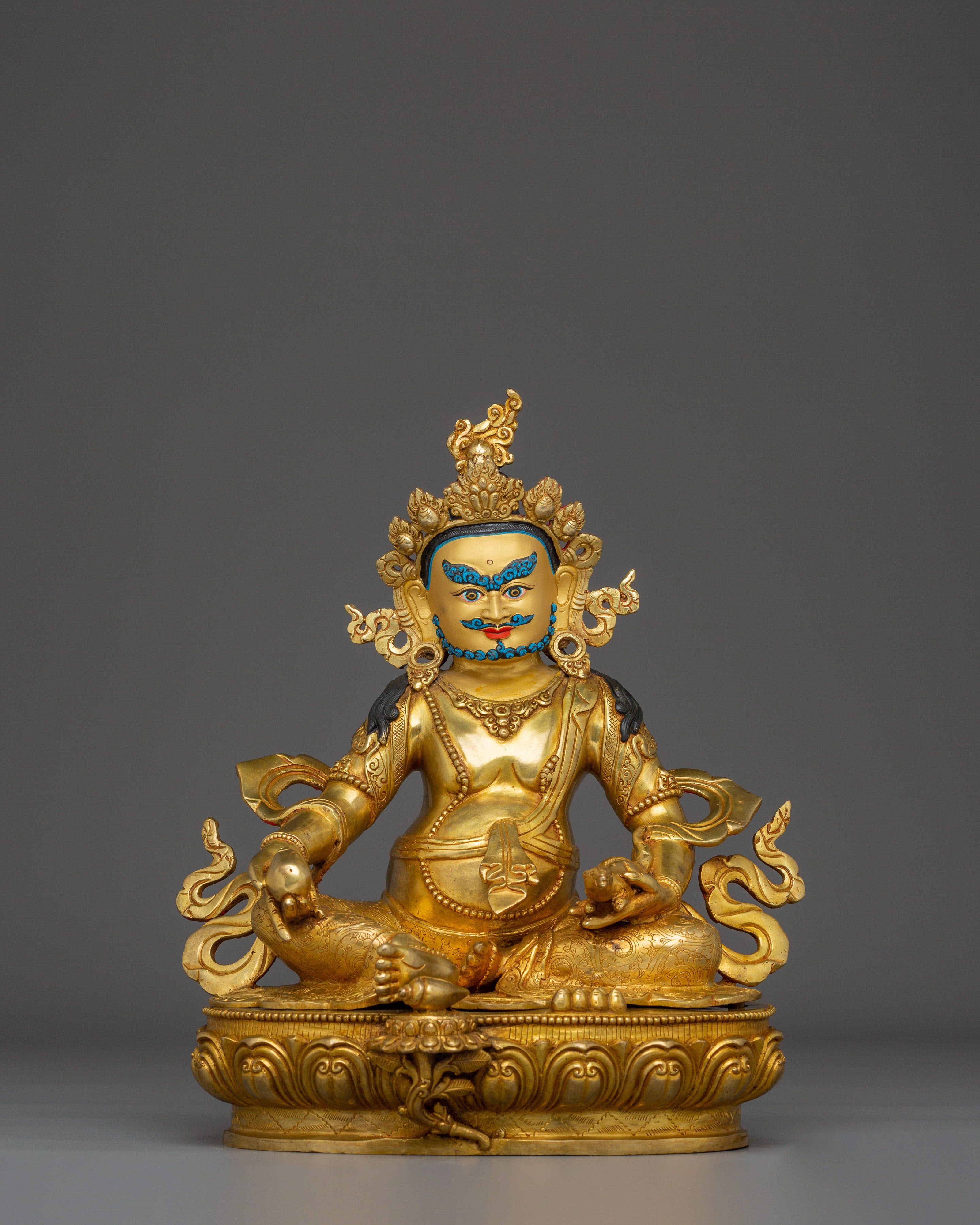 Radiant Dzambhala Statue: The Lord of Wealth