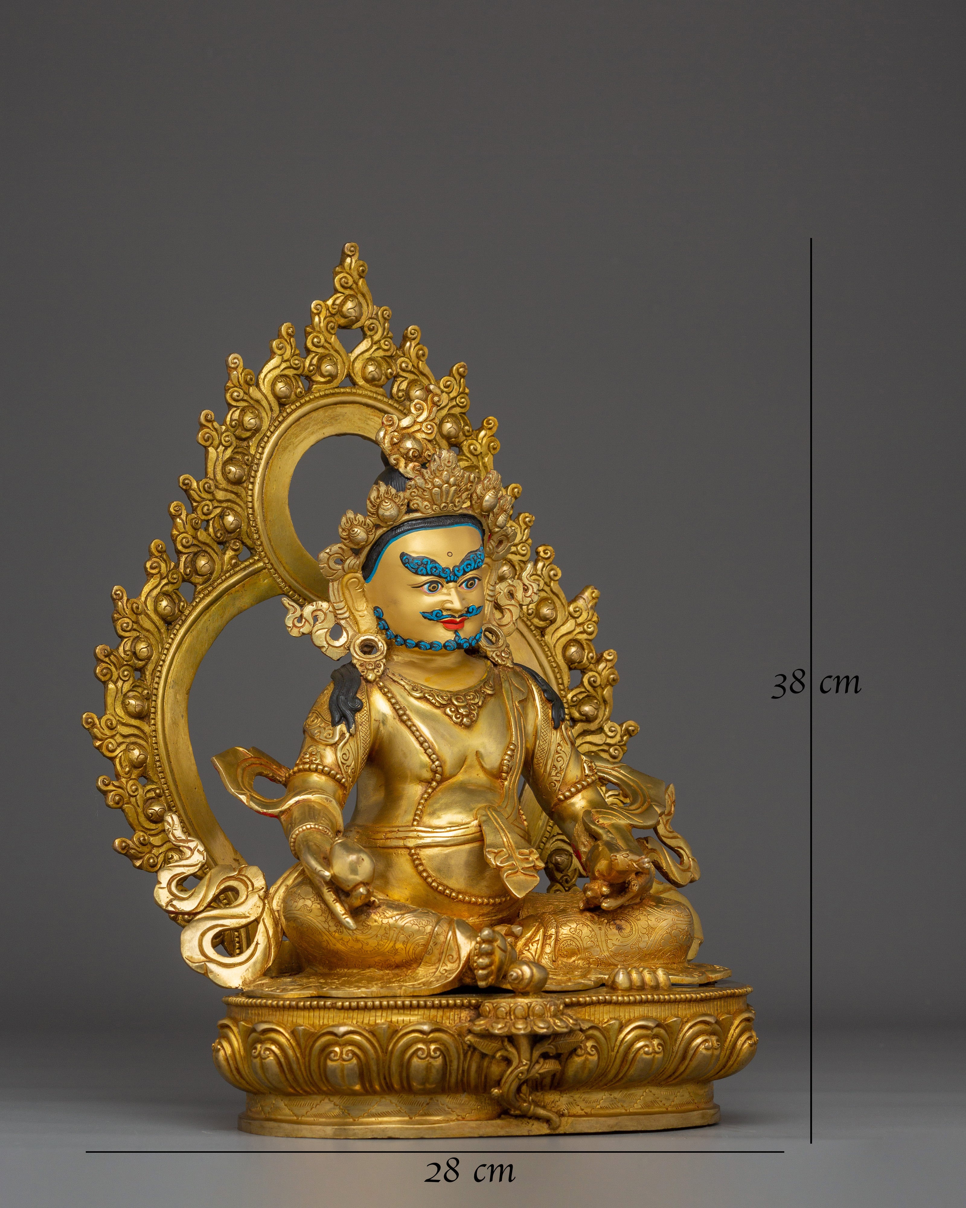 Radiant Dzambhala Statue: The Lord of Wealth