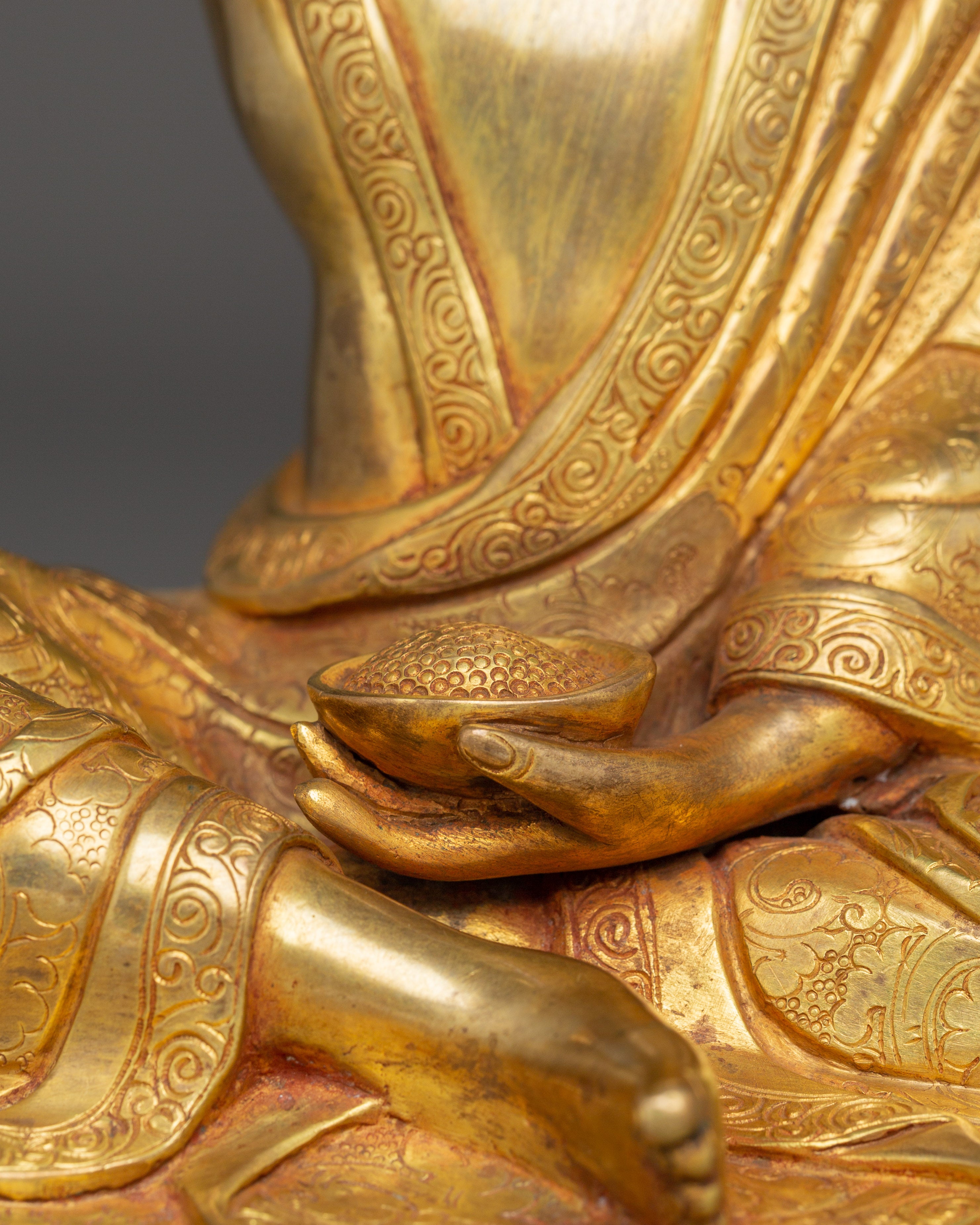 Sacred Milarepa Art | Nepali Gold Gilded Icon