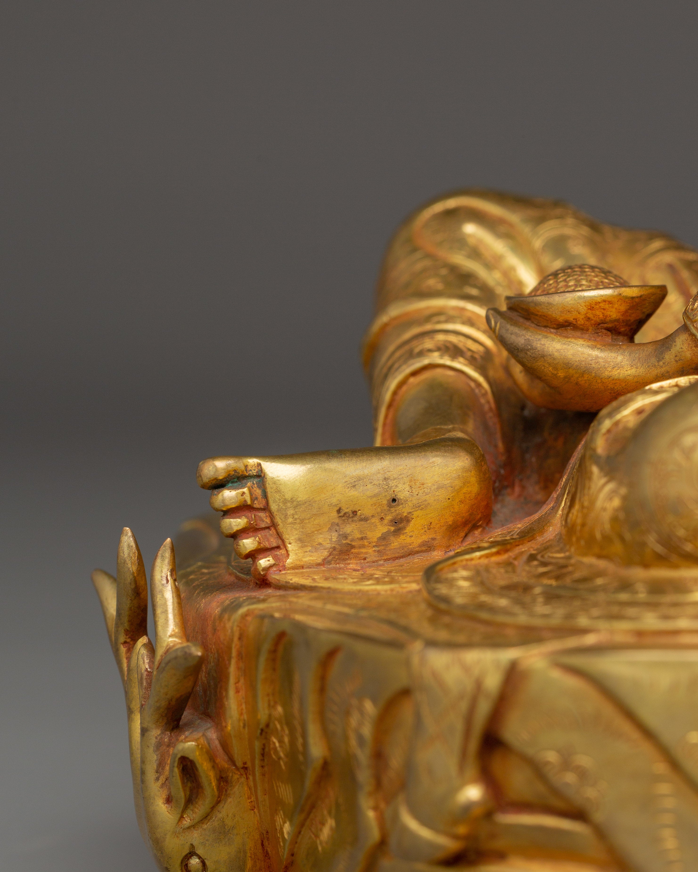 Sacred Milarepa Art | Nepali Gold Gilded Icon