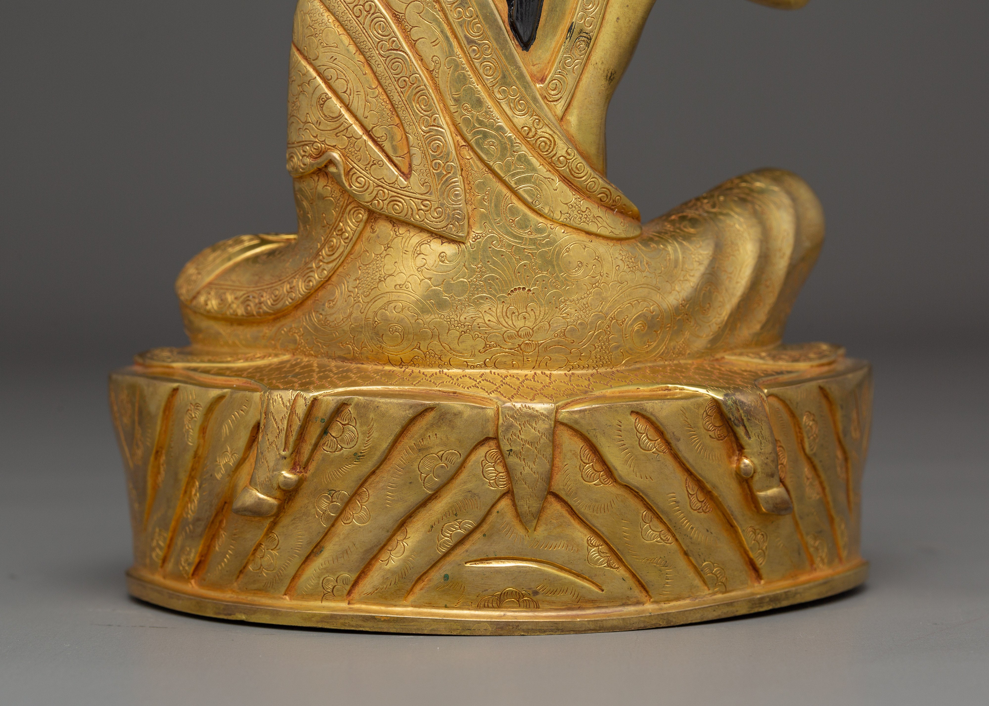 Sacred Milarepa Art | Nepali Gold Gilded Icon