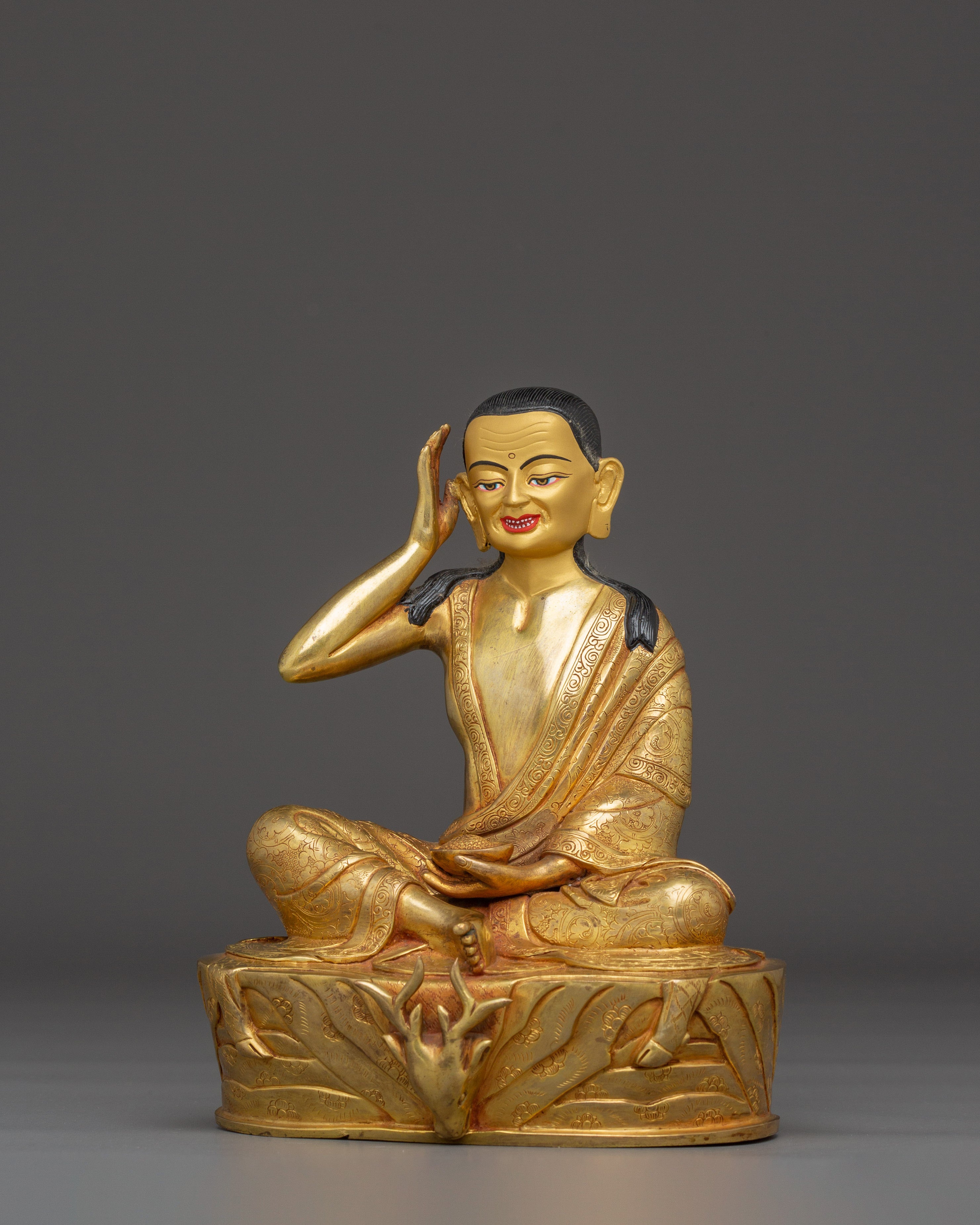 Sacred Milarepa Art | Nepali Gold Gilded Icon