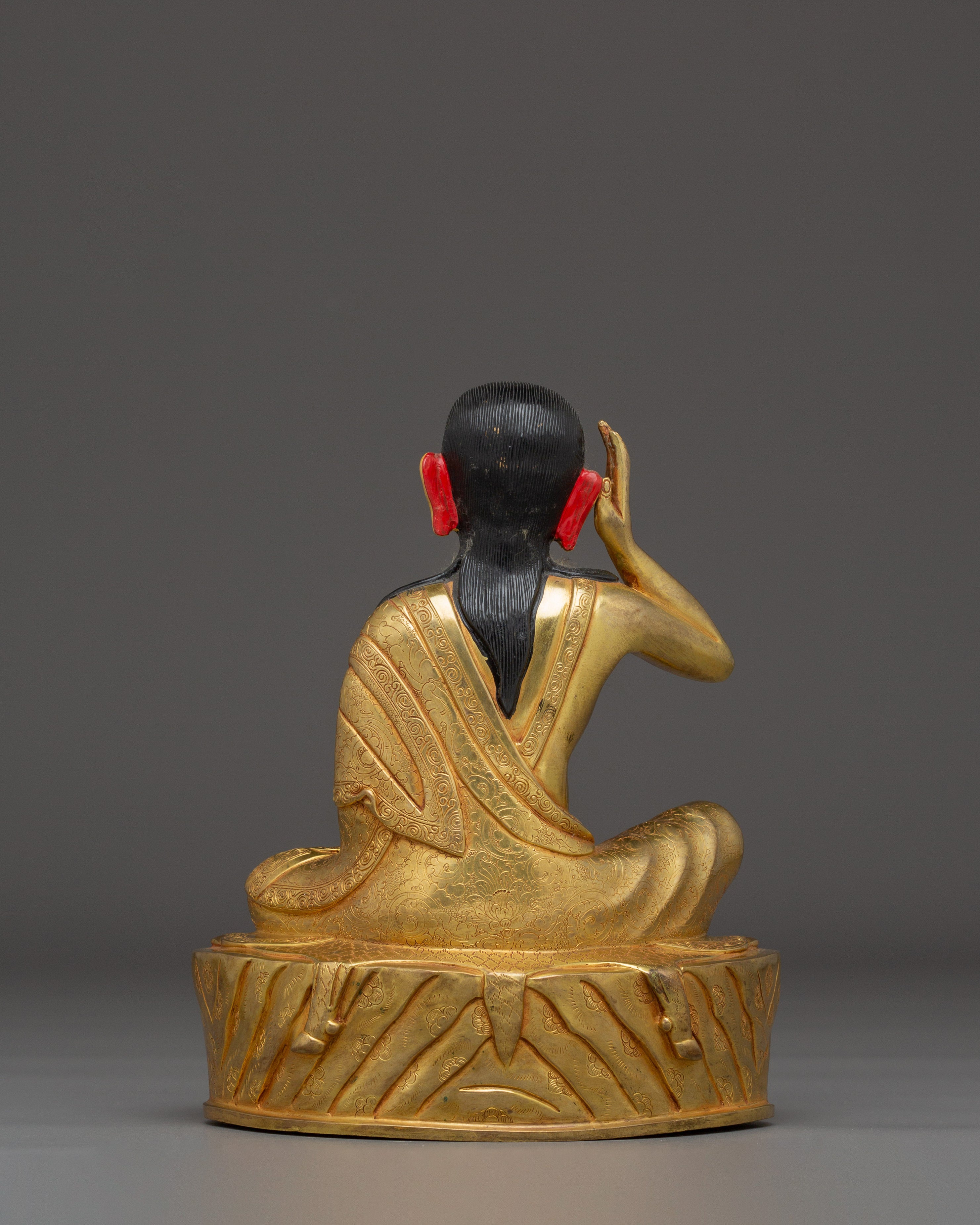 Sacred Milarepa Art | Nepali Gold Gilded Icon