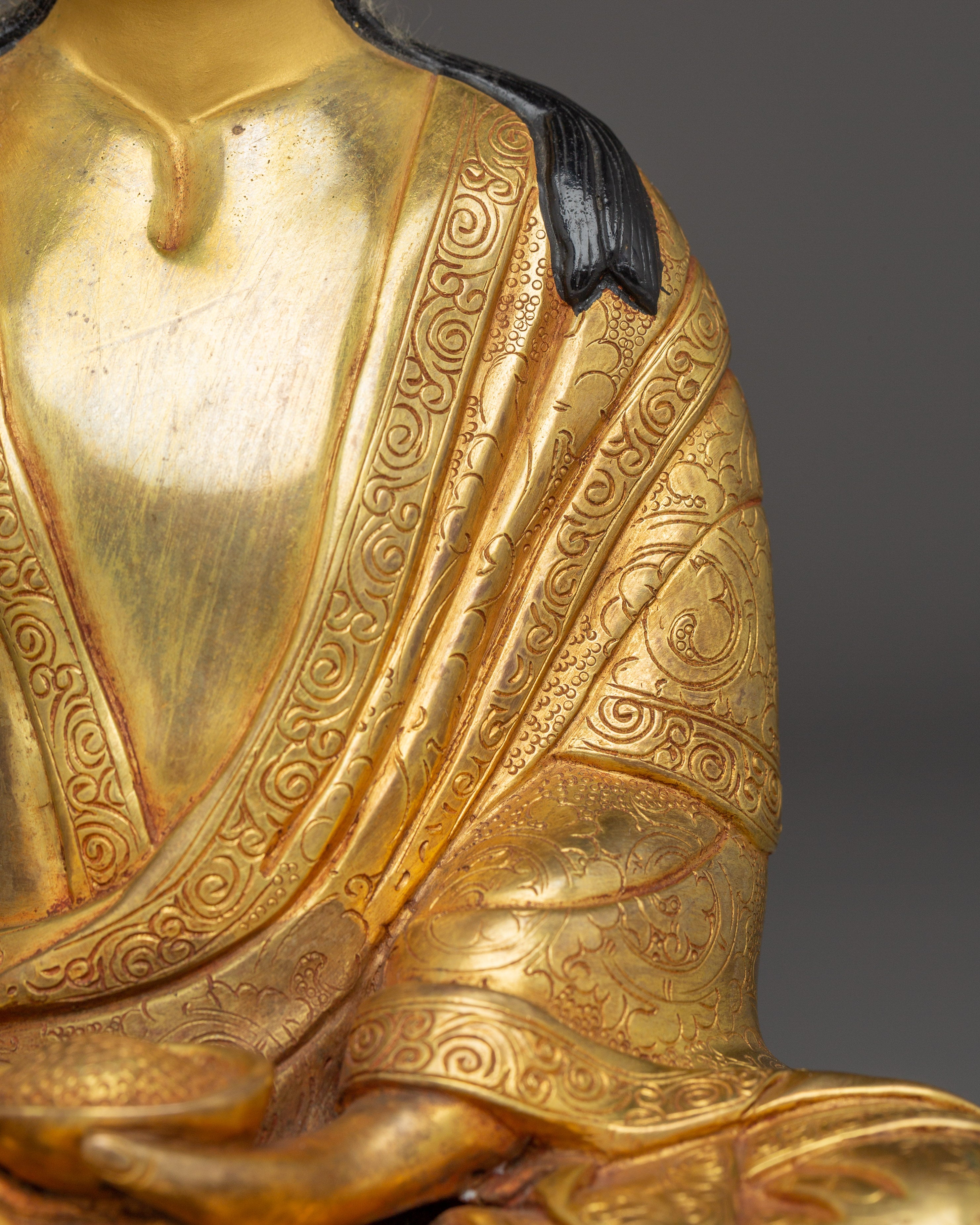 Sacred Milarepa Art | Nepali Gold Gilded Icon