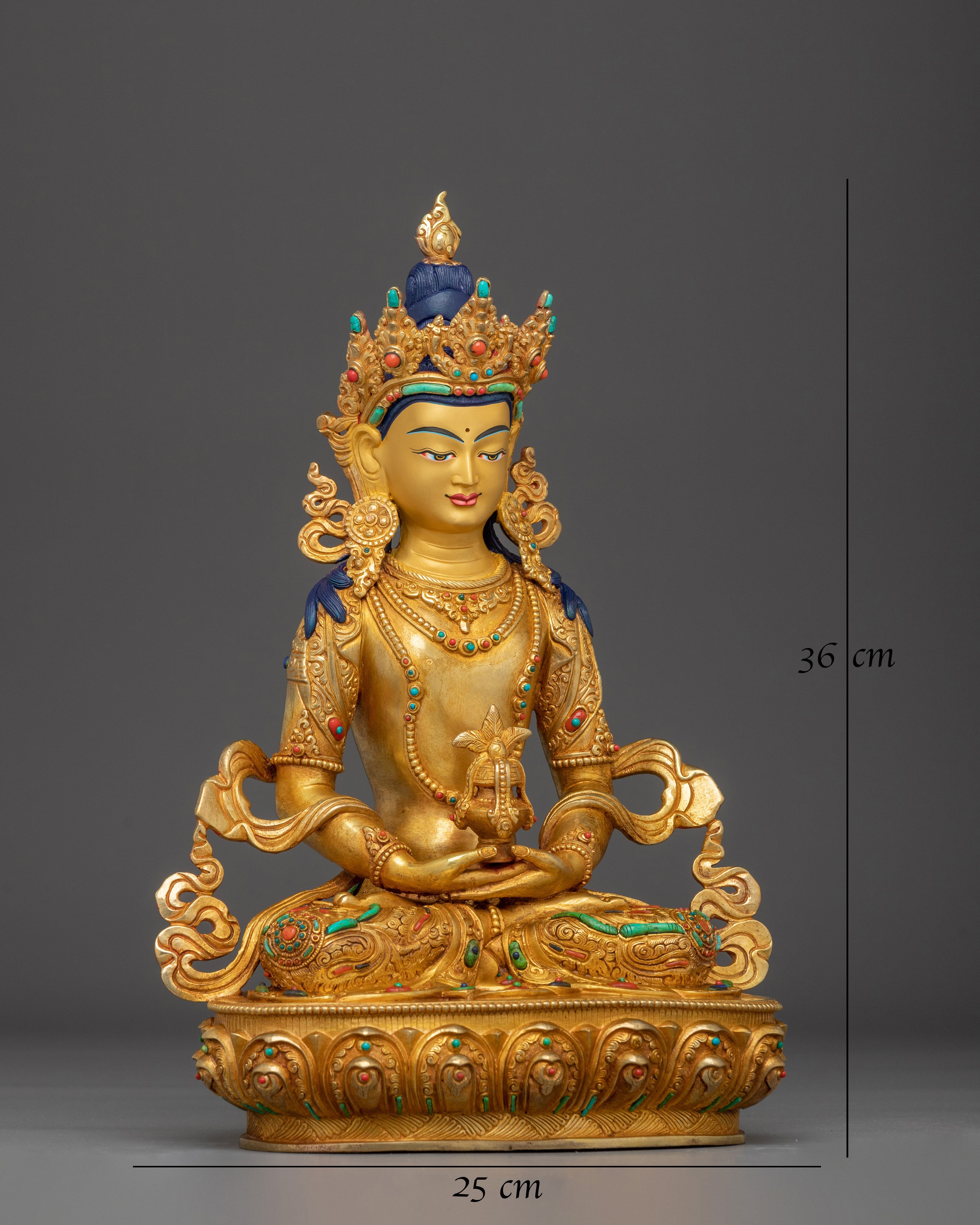 Amitayus Sculpture: Infinite Life Buddha