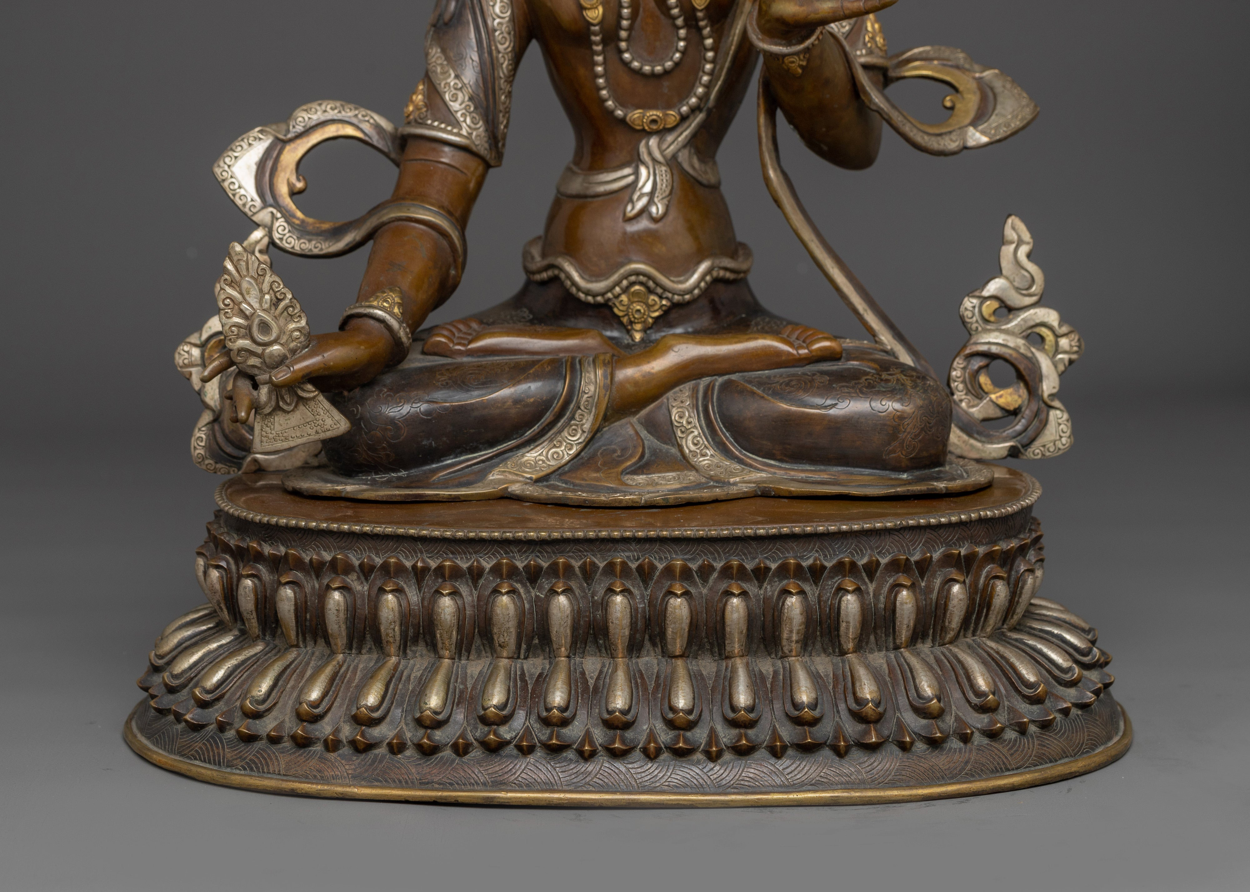 Protector Bodhisattva Dukar Statue | Handmade Sitatapatra Sculpture
