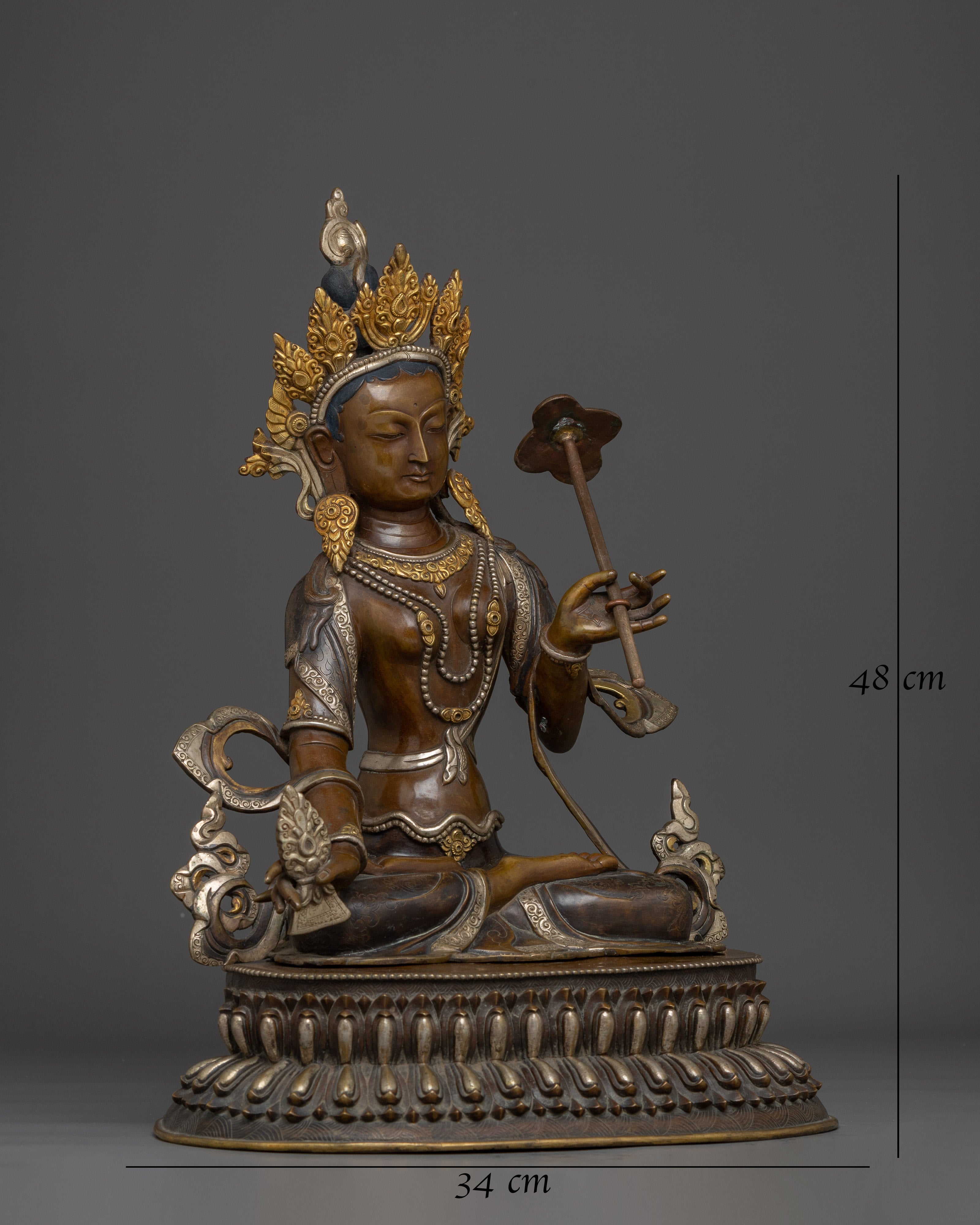 Protector Bodhisattva Dukar Statue | Handmade Sitatapatra Sculpture