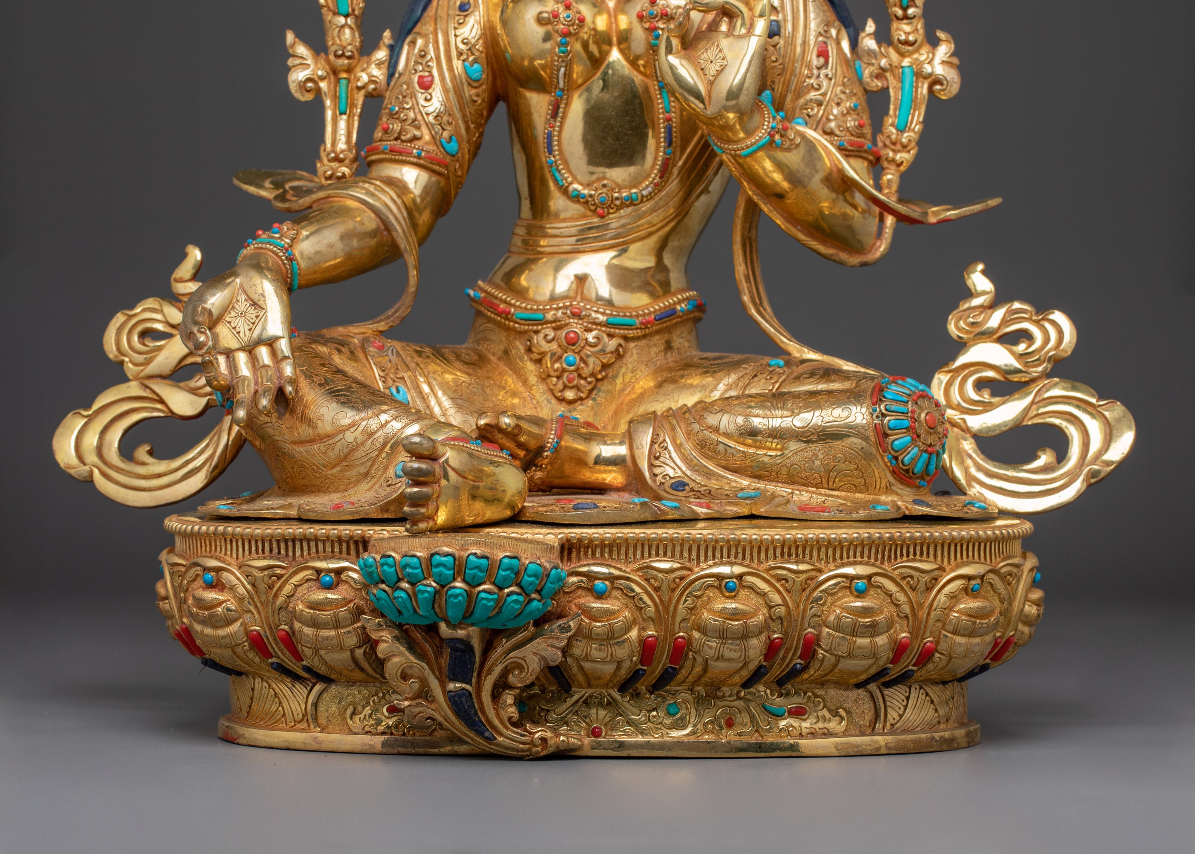 Green Tara, Protector Deity | Nepali handcrafted statue