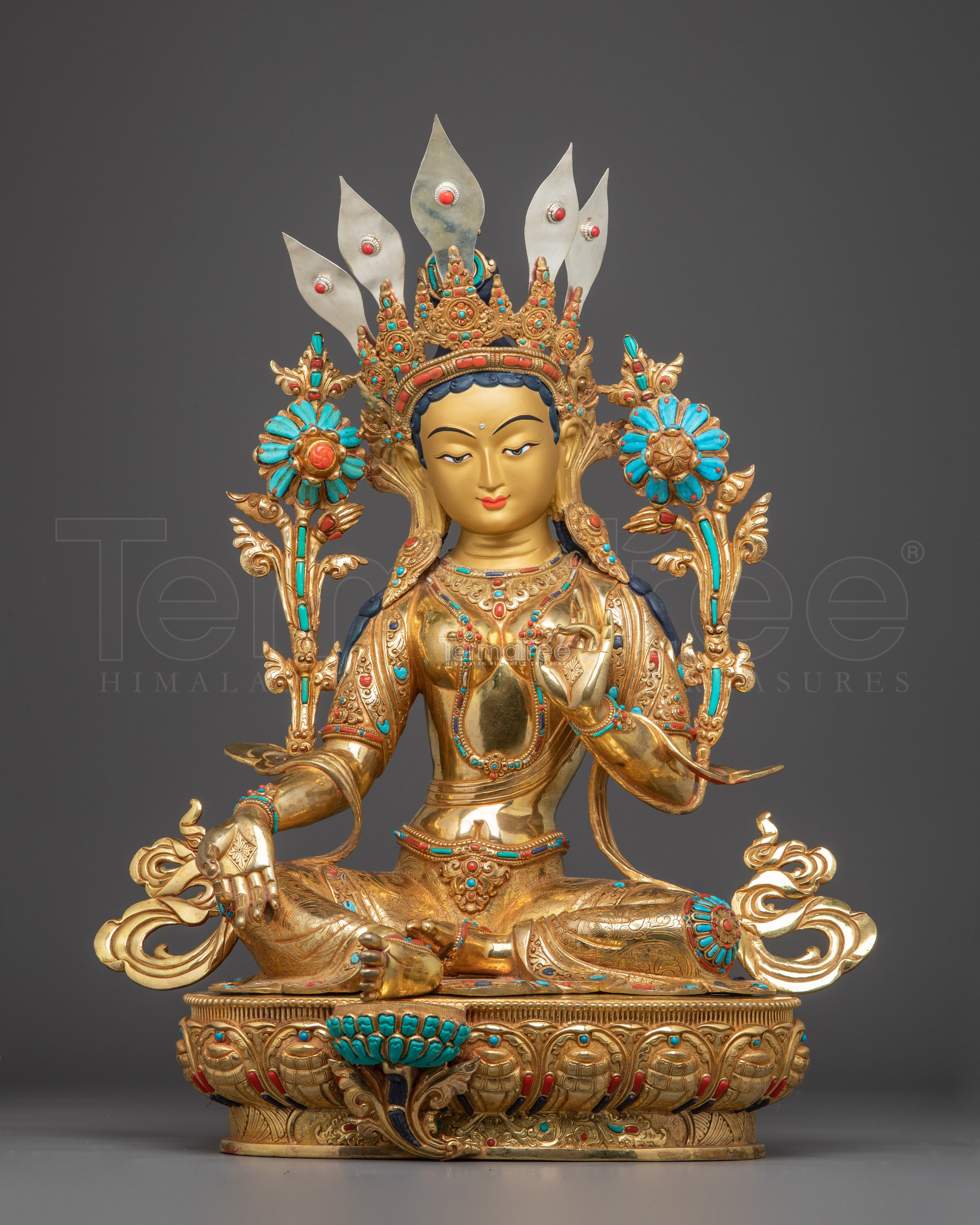 Green Tara, Protector Deity | Nepali handcrafted statue