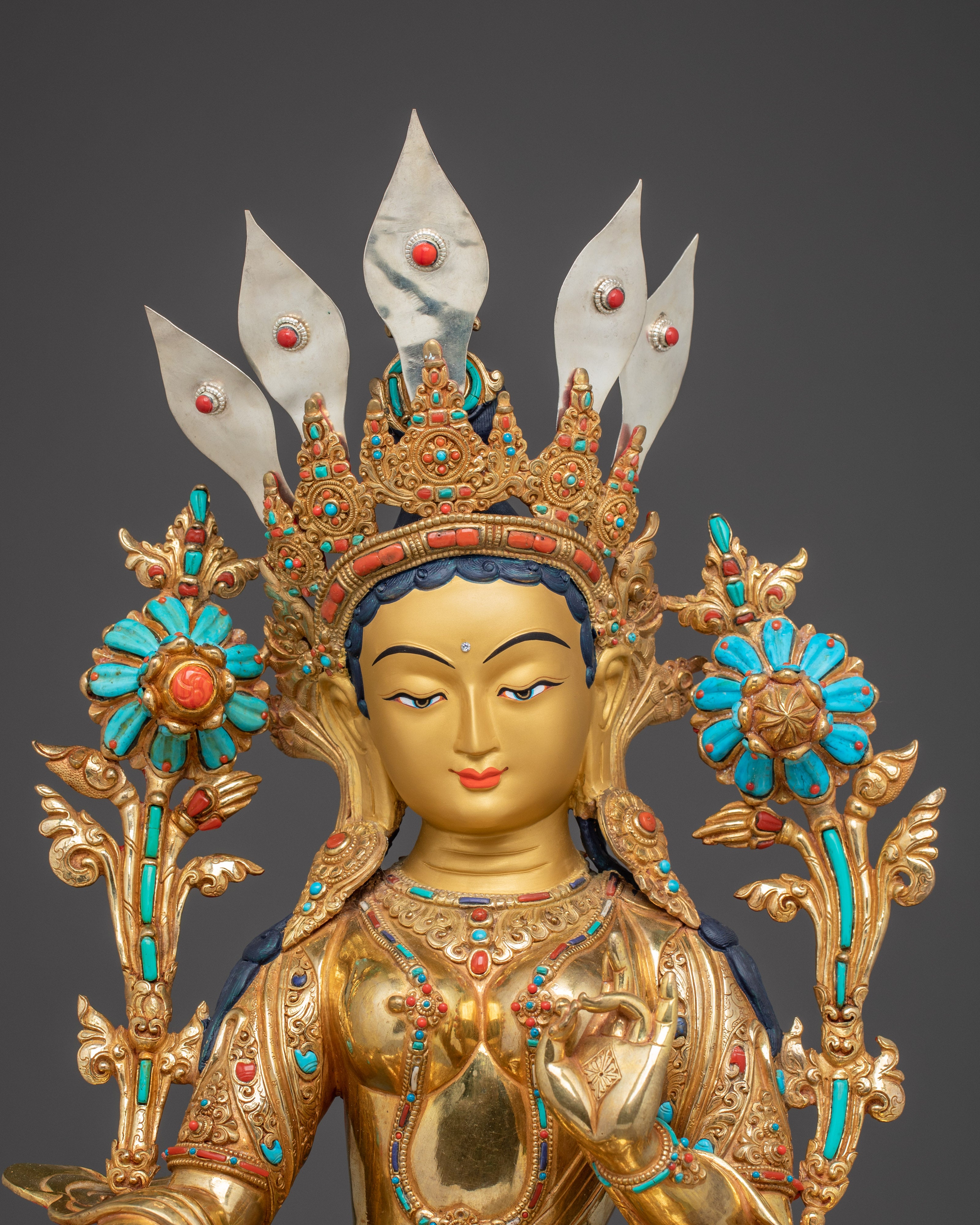 Green Tara, Protector Deity | Nepali handcrafted statue