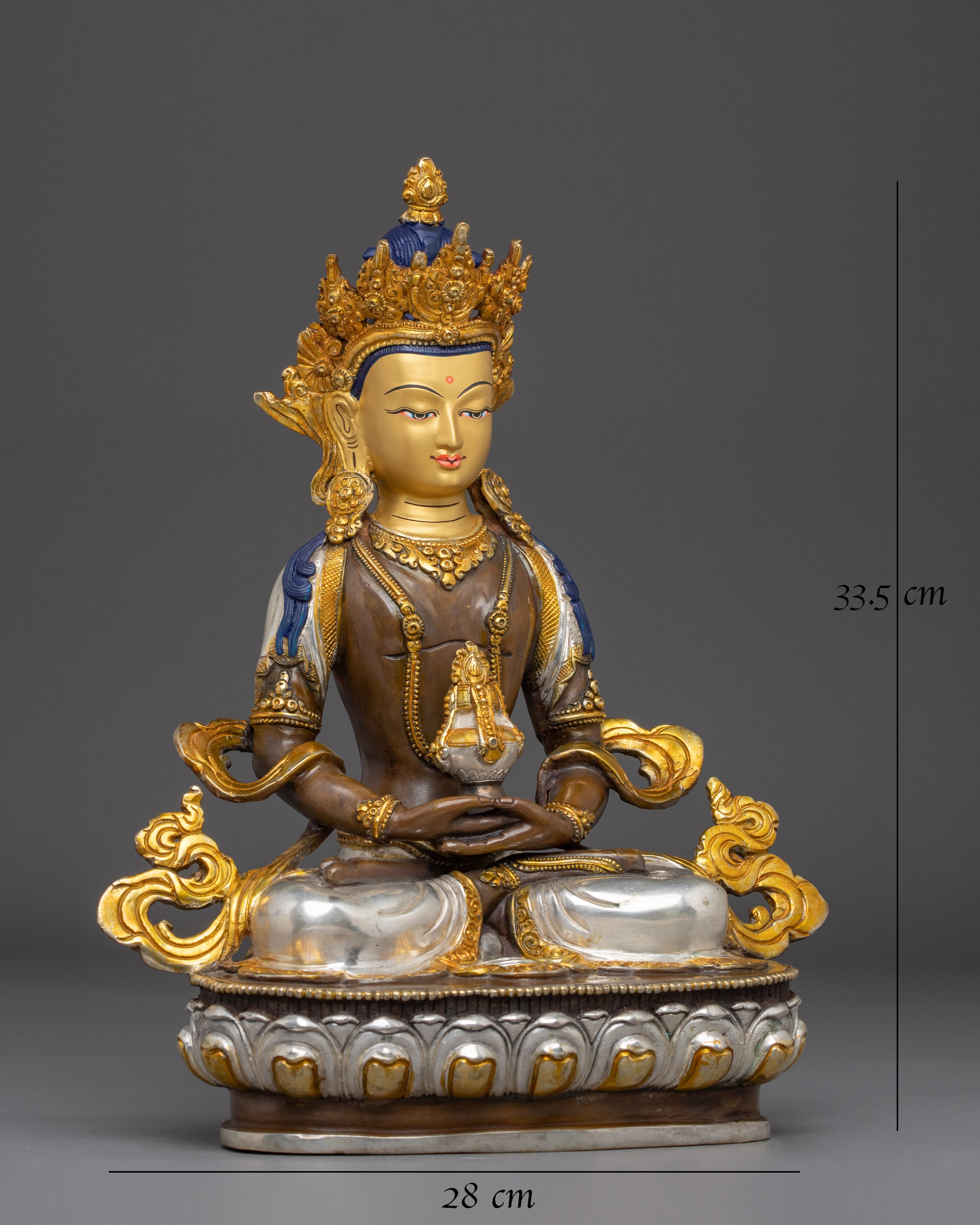 Golden Artwork of Amitayus Bodhisattva for Spirituality