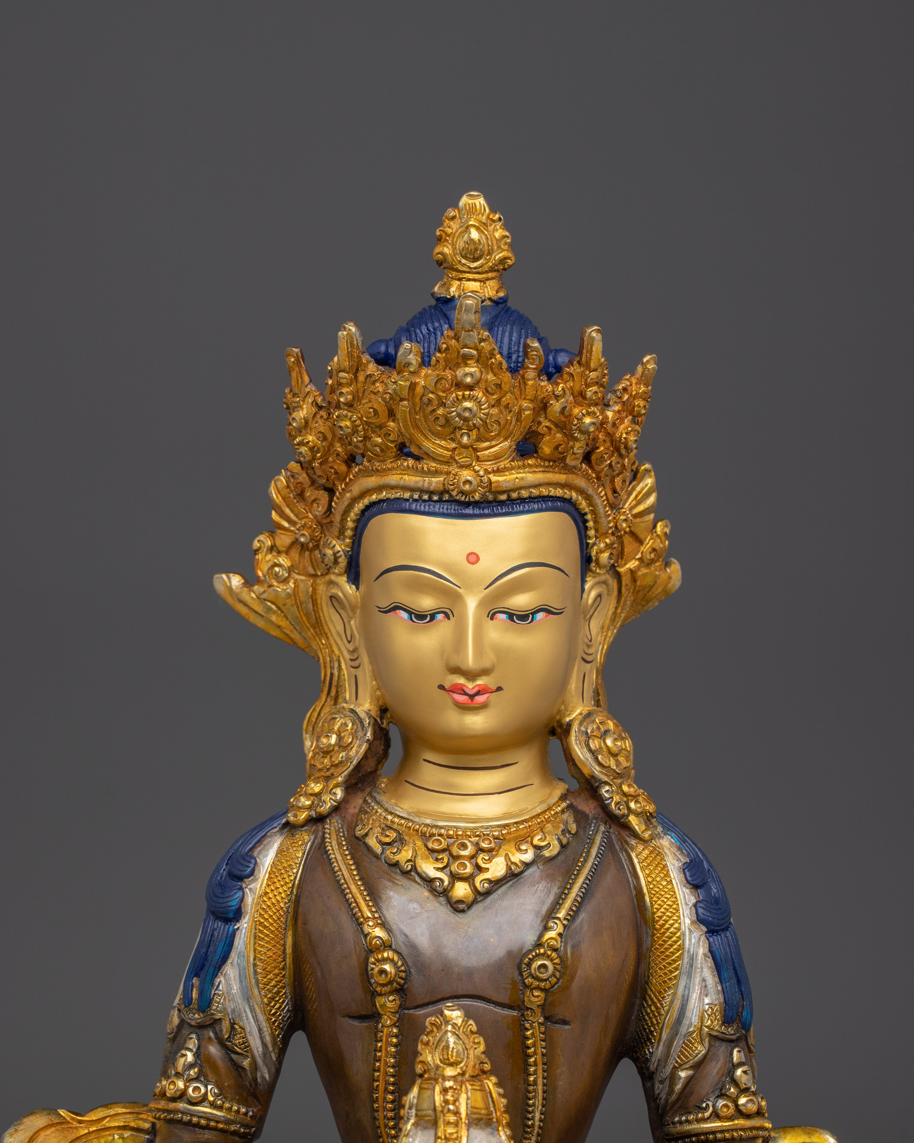 Golden Artwork of Amitayus Bodhisattva for Spirituality