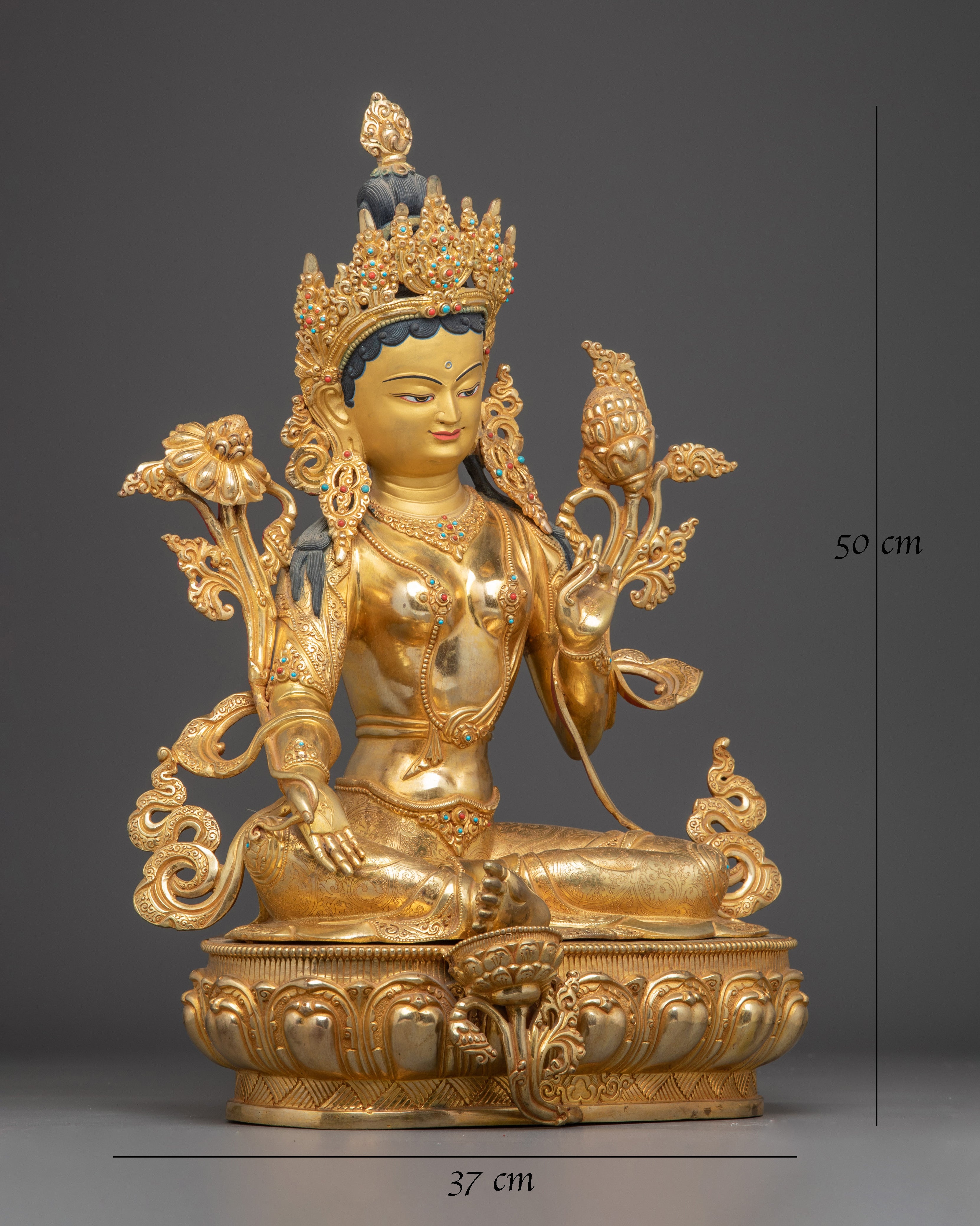 Radiant Green Tara Sculpture - Mother of Compassion and Liberation
