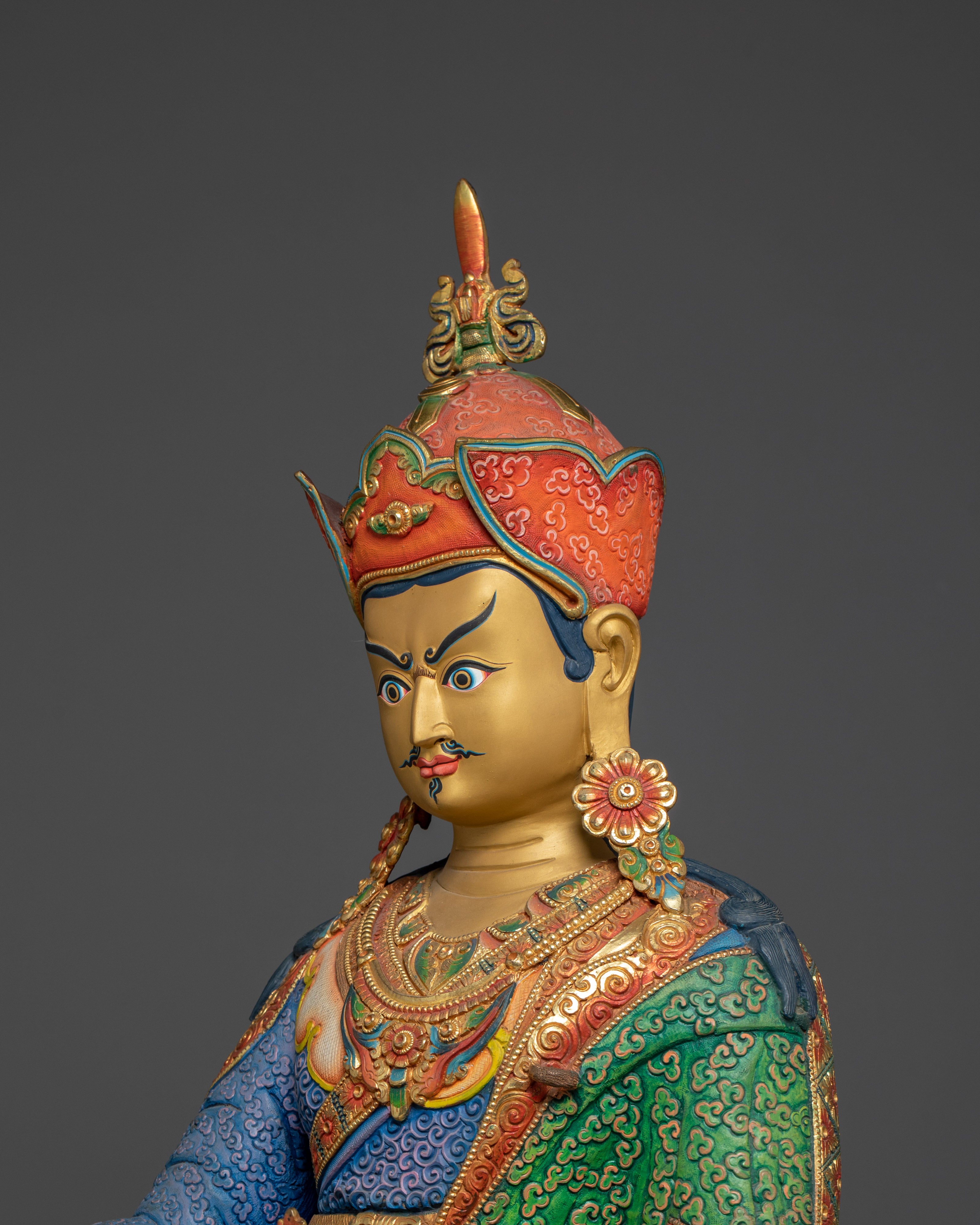 The Golden Guru Rinpoche Statue | Himalayan Handcrafted Artwork