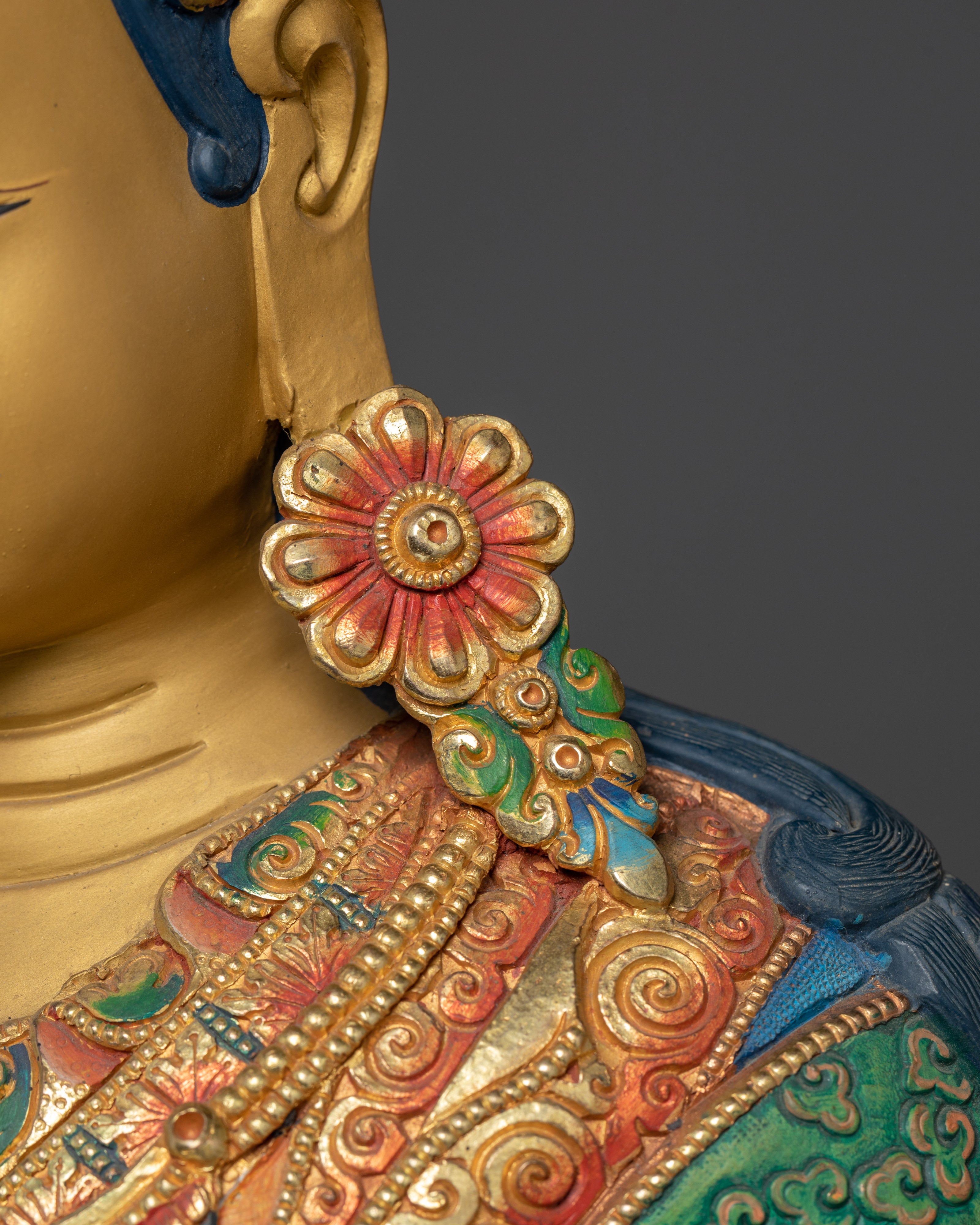 The Golden Guru Rinpoche Statue | Himalayan Handcrafted Artwork