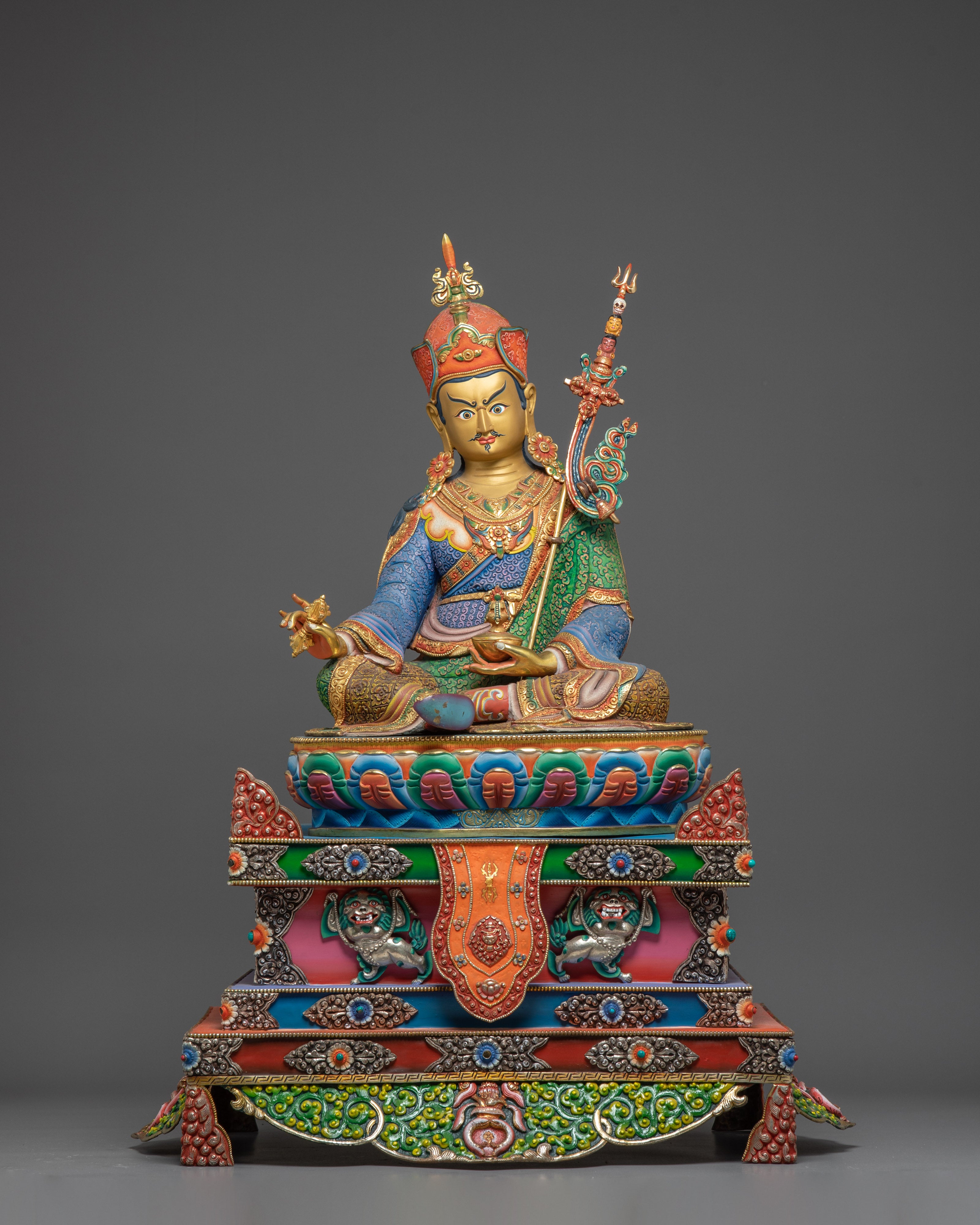 The Golden Guru Rinpoche Statue | Himalayan Handcrafted Artwork