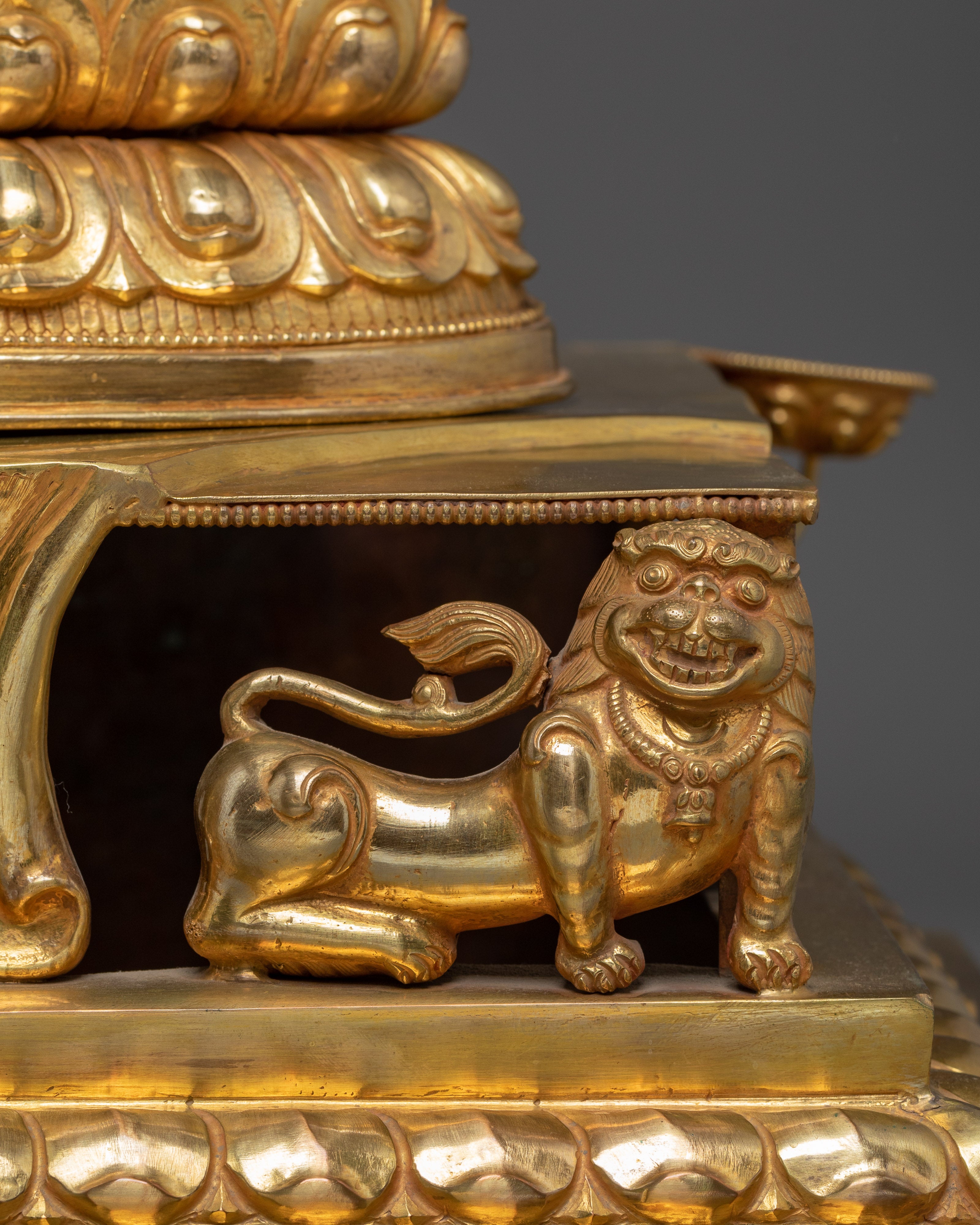 Handmade Buddhist White Tara Statue on Throne