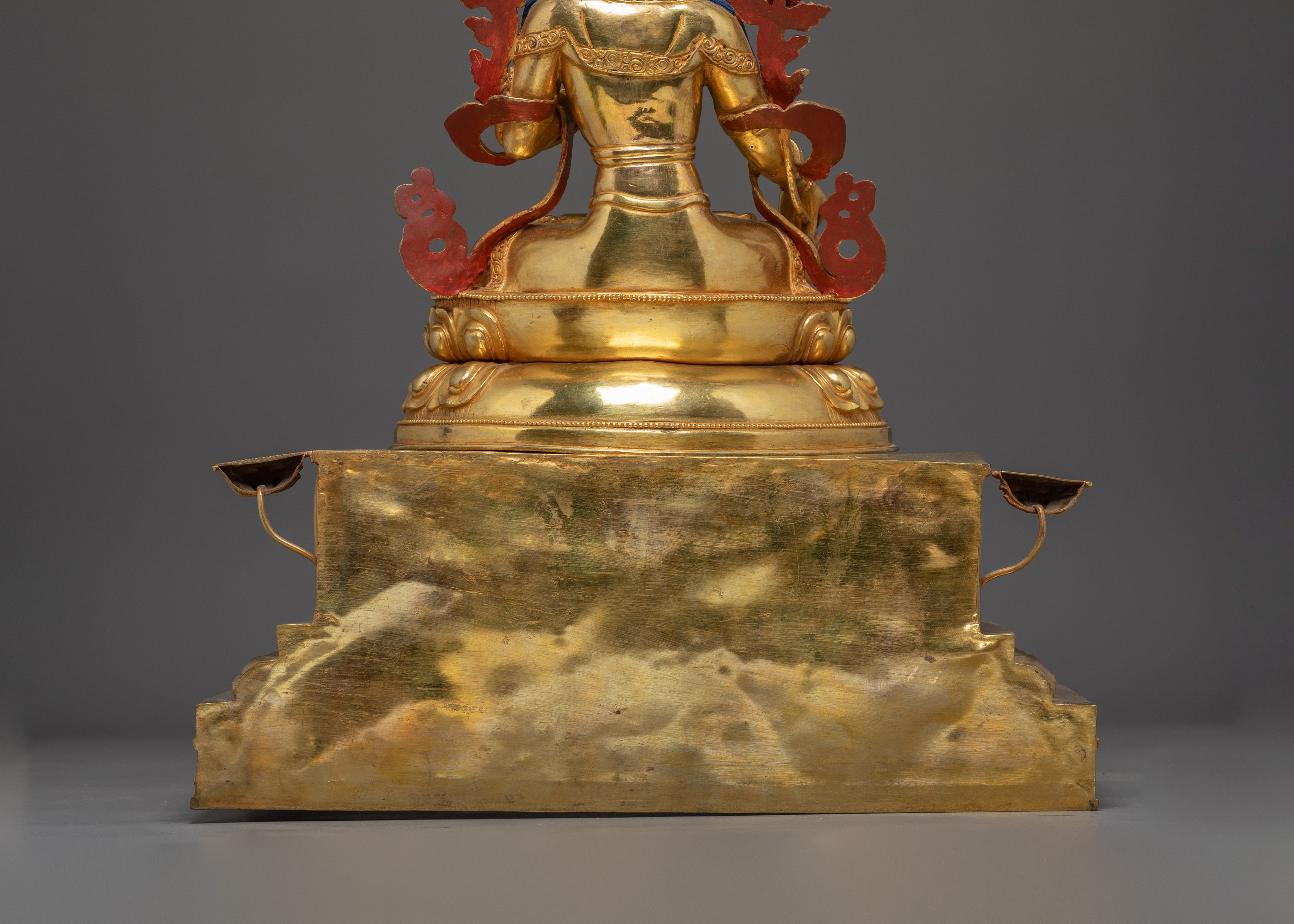 Handmade Buddhist White Tara Statue on Throne