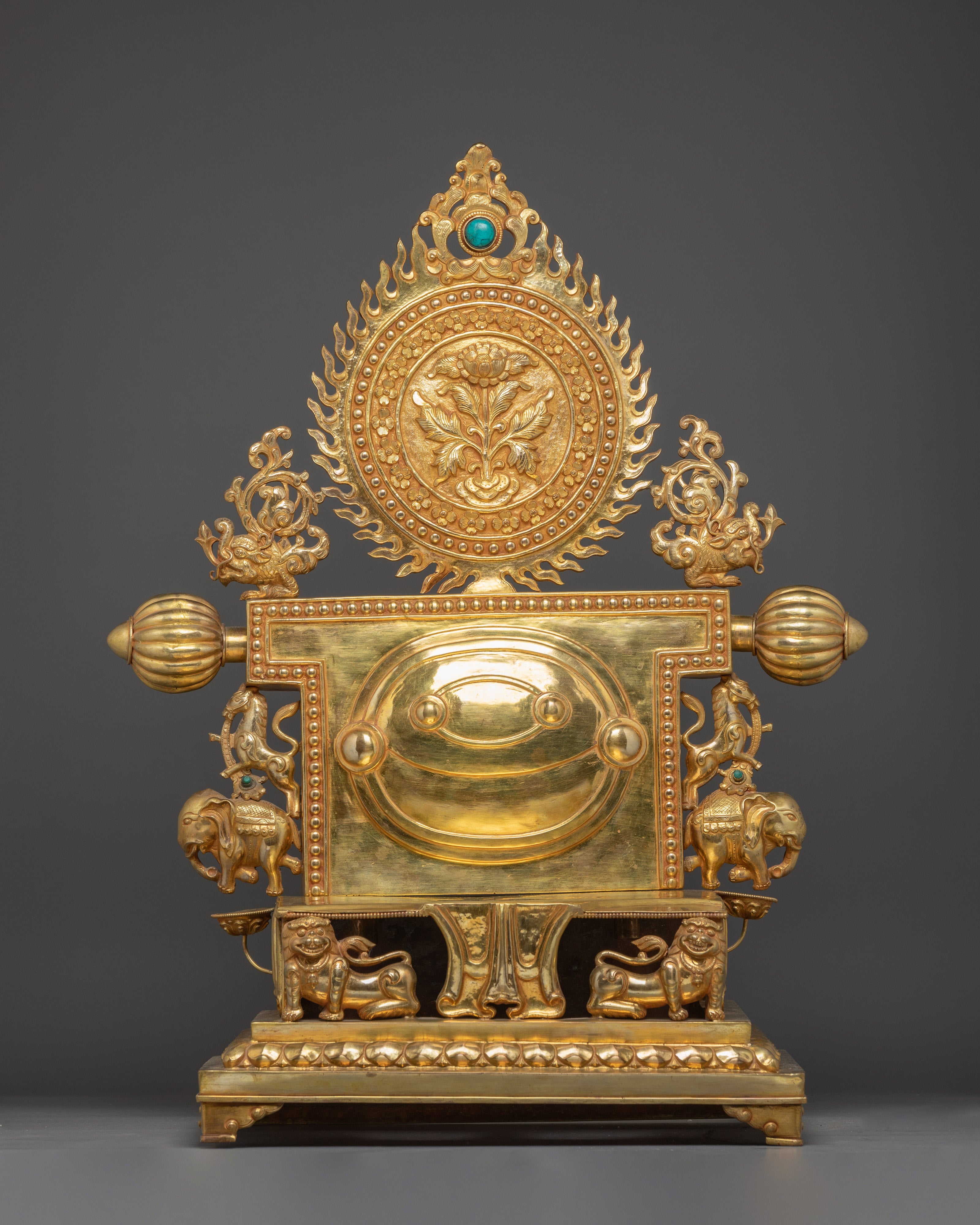 Handmade Buddhist White Tara Statue on Throne