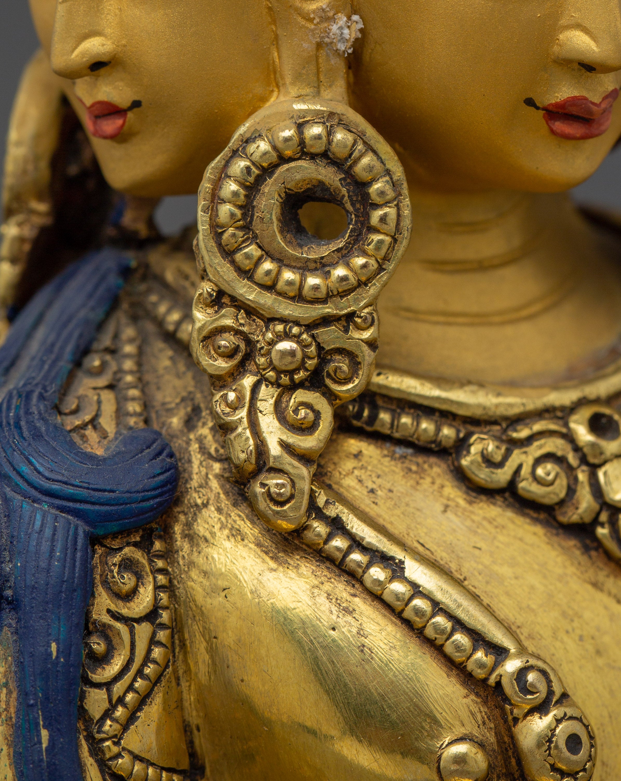 Four-Headed Vairocana Golden Statue | The Cosmic Buddha