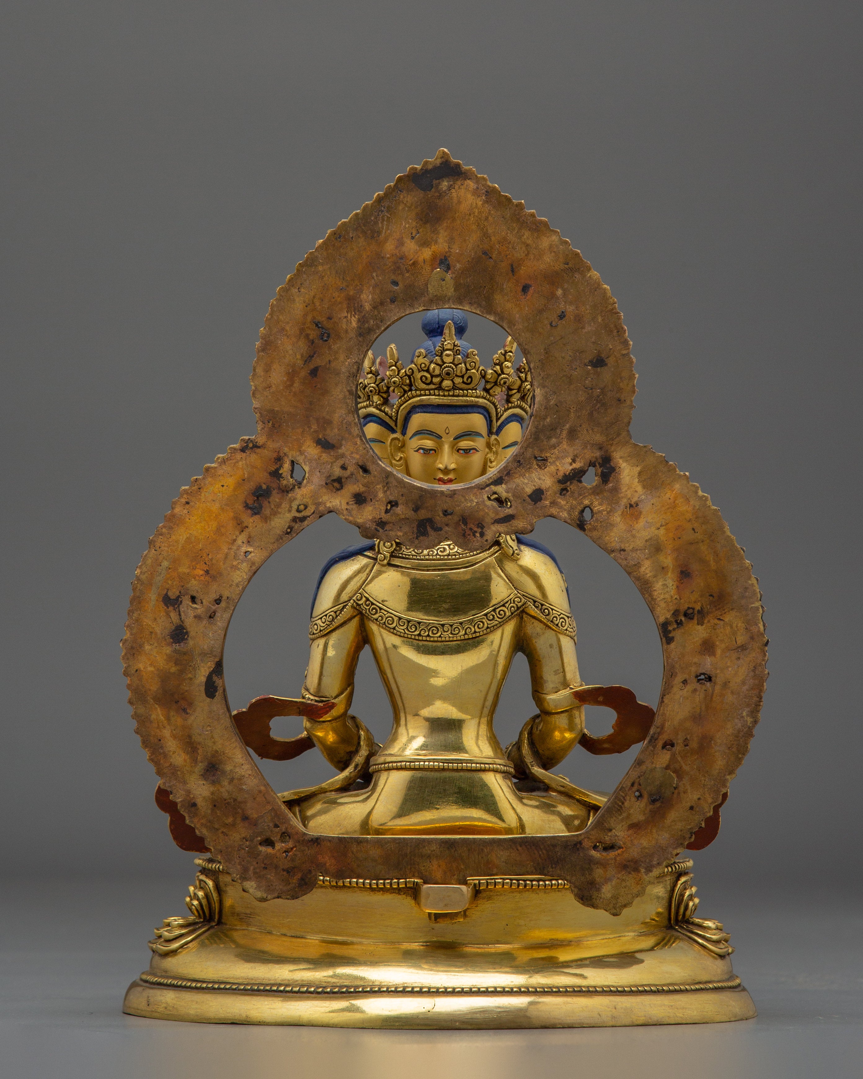 Four-Headed Vairocana Golden Statue | The Cosmic Buddha