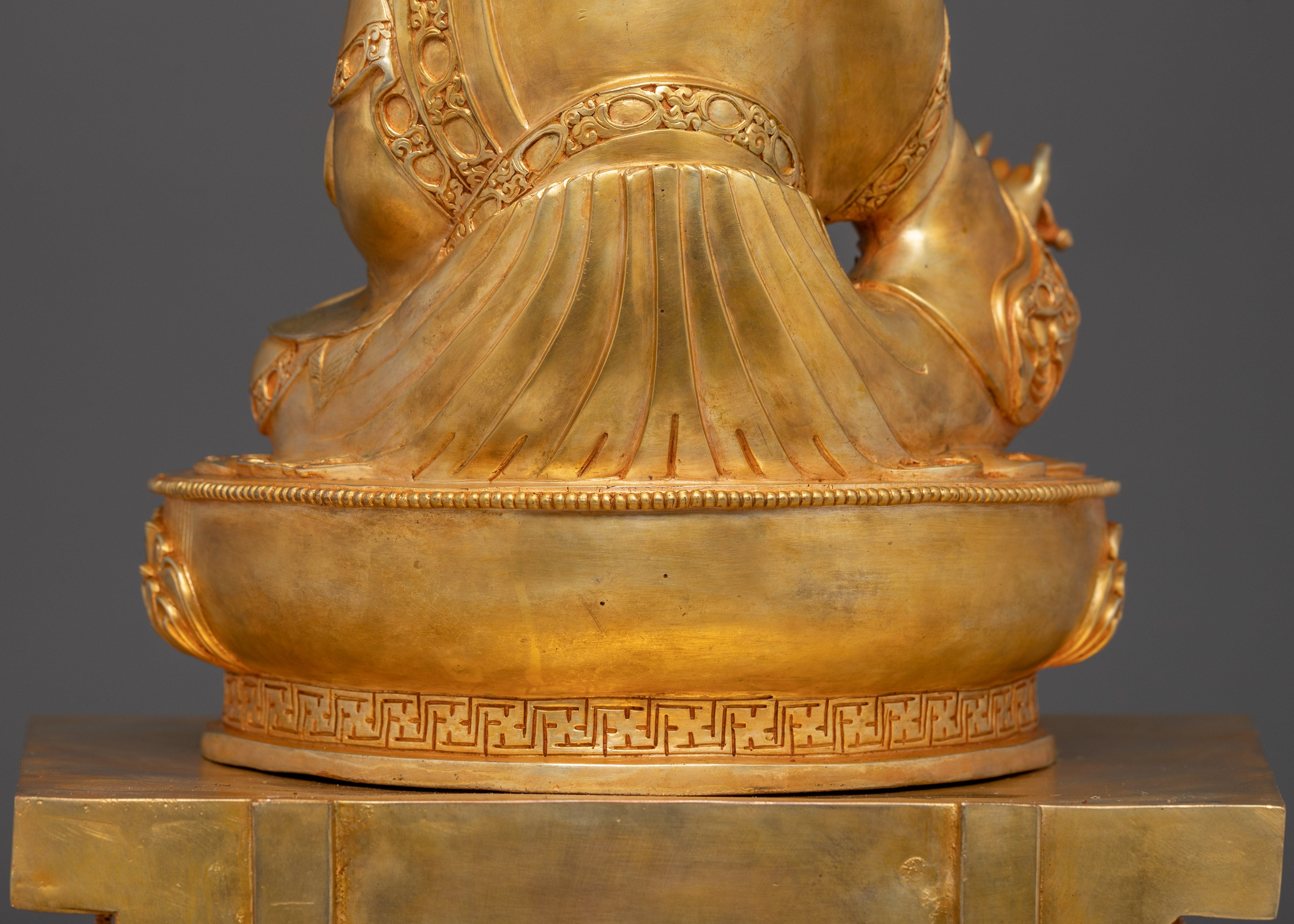 Sacred Lord Padmasambhava Sculpture: Tibetan Guru