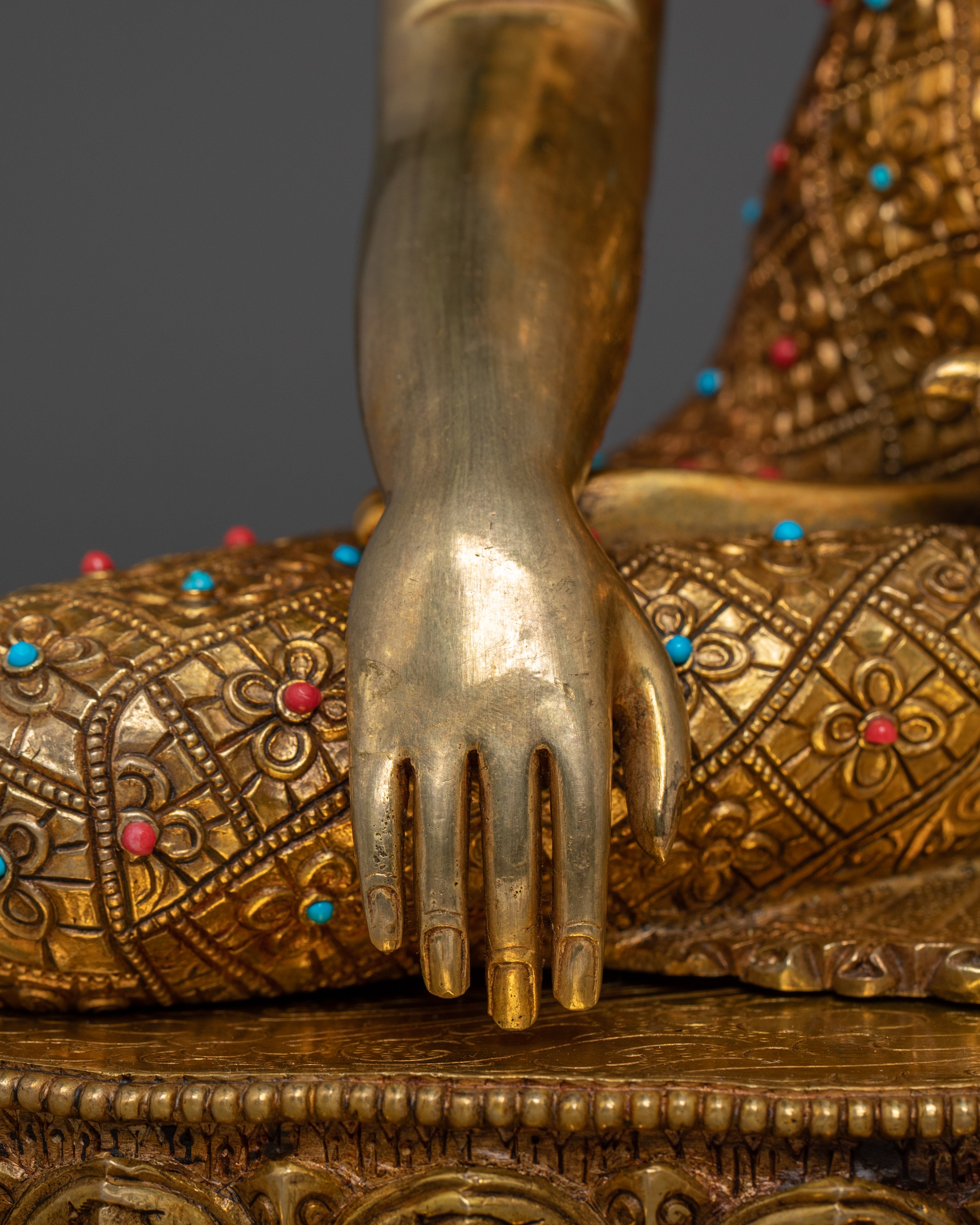 Handmade Buddha Trinity Statue: Three Buddhas of Boundless Grace