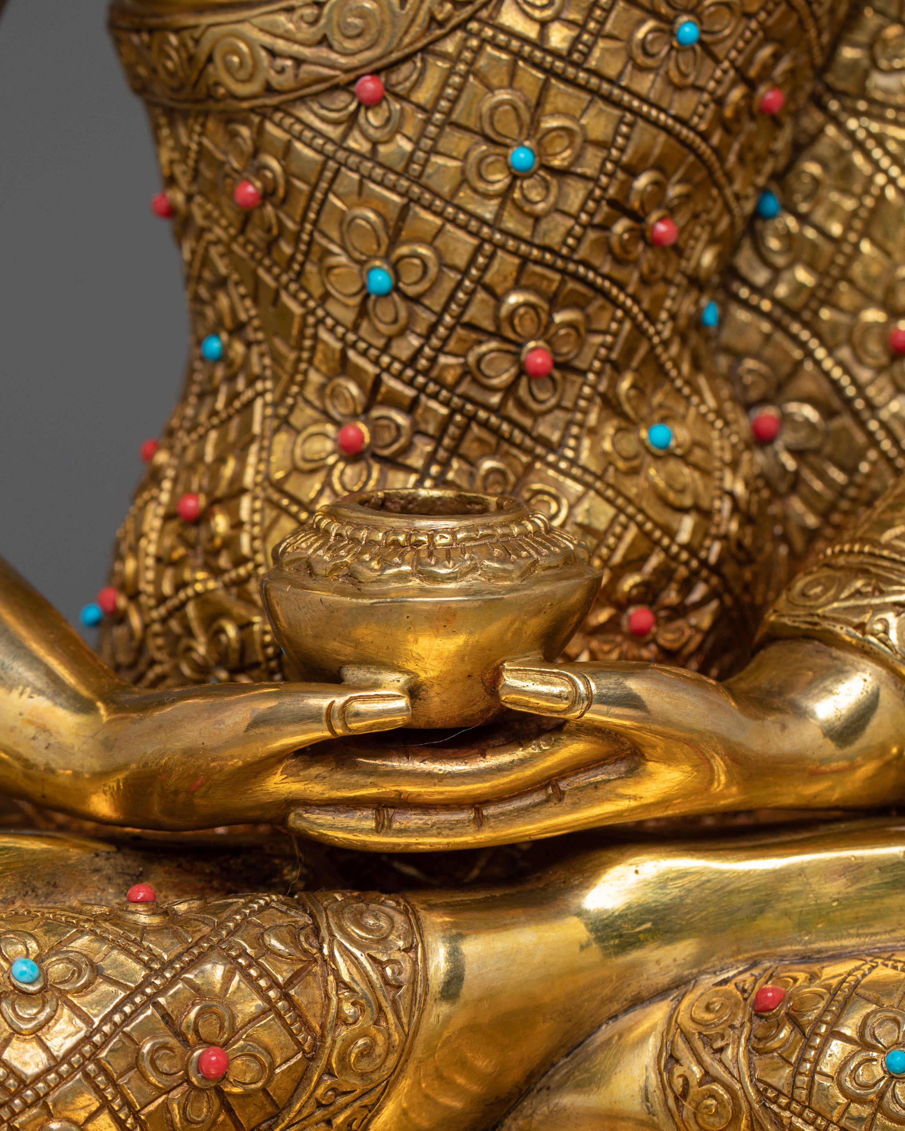 Handmade Buddha Trinity Statue: Three Buddhas of Boundless Grace