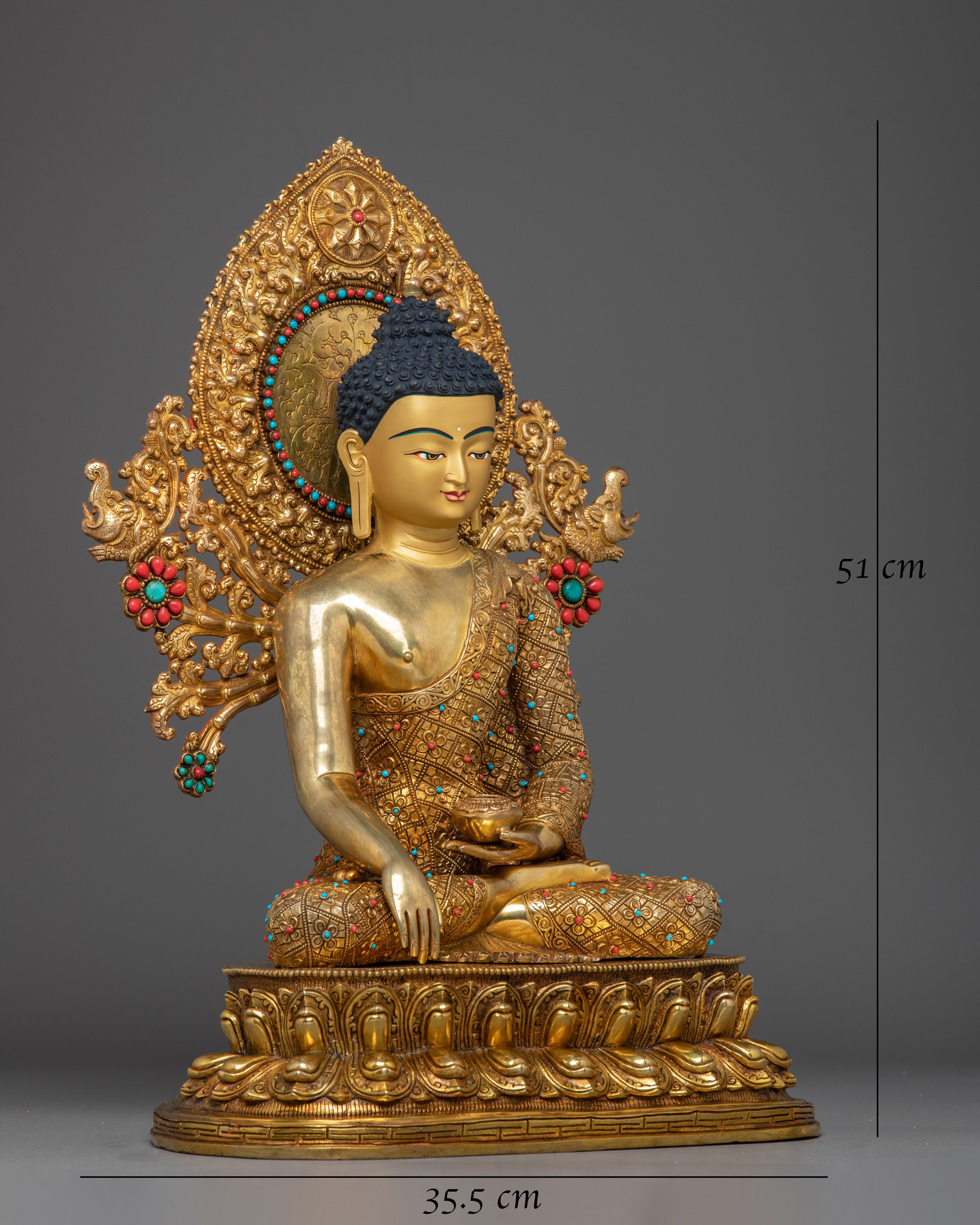Handmade Buddha Trinity Statue: Three Buddhas of Boundless Grace