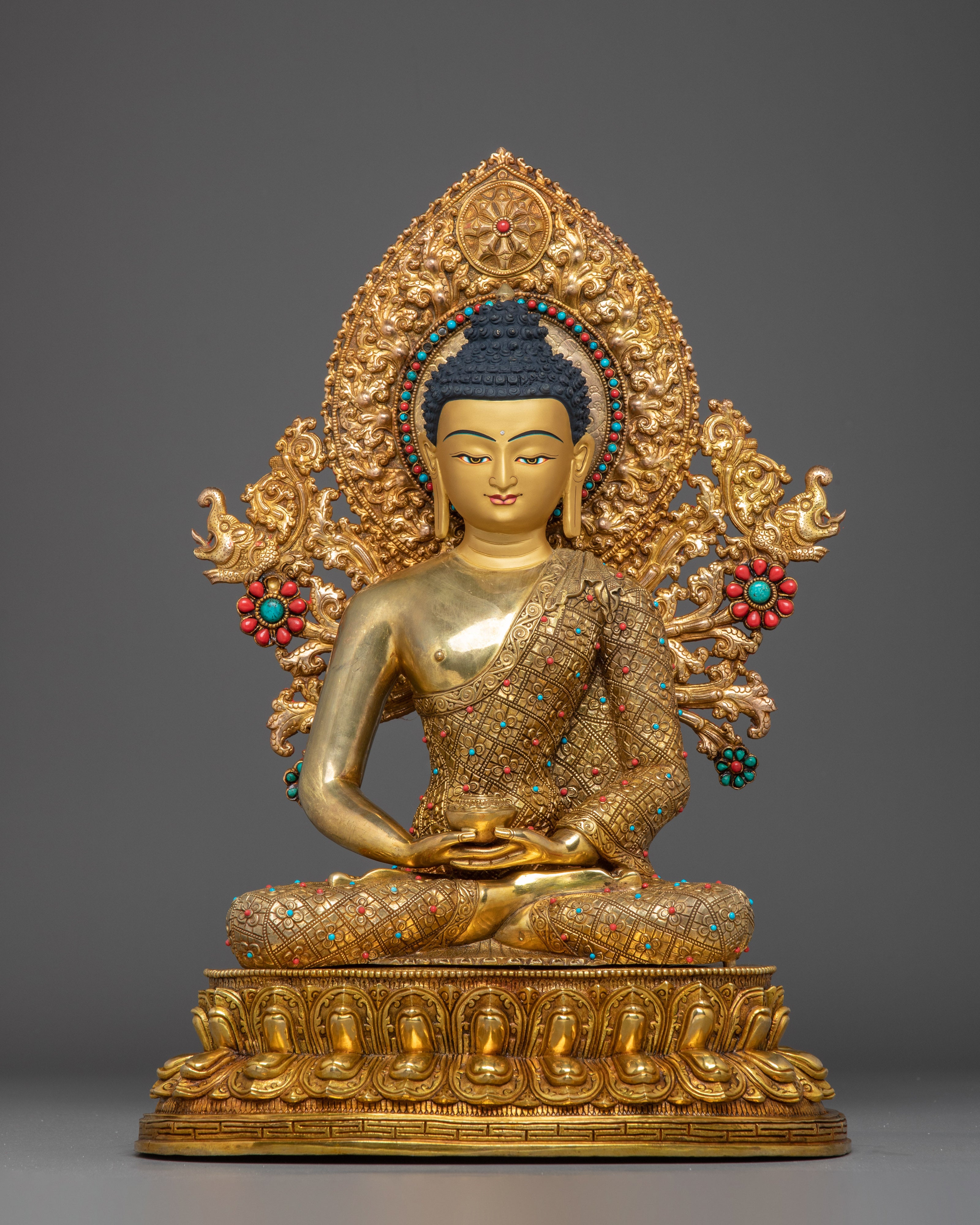 Handmade Buddha Trinity Statue: Three Buddhas of Boundless Grace