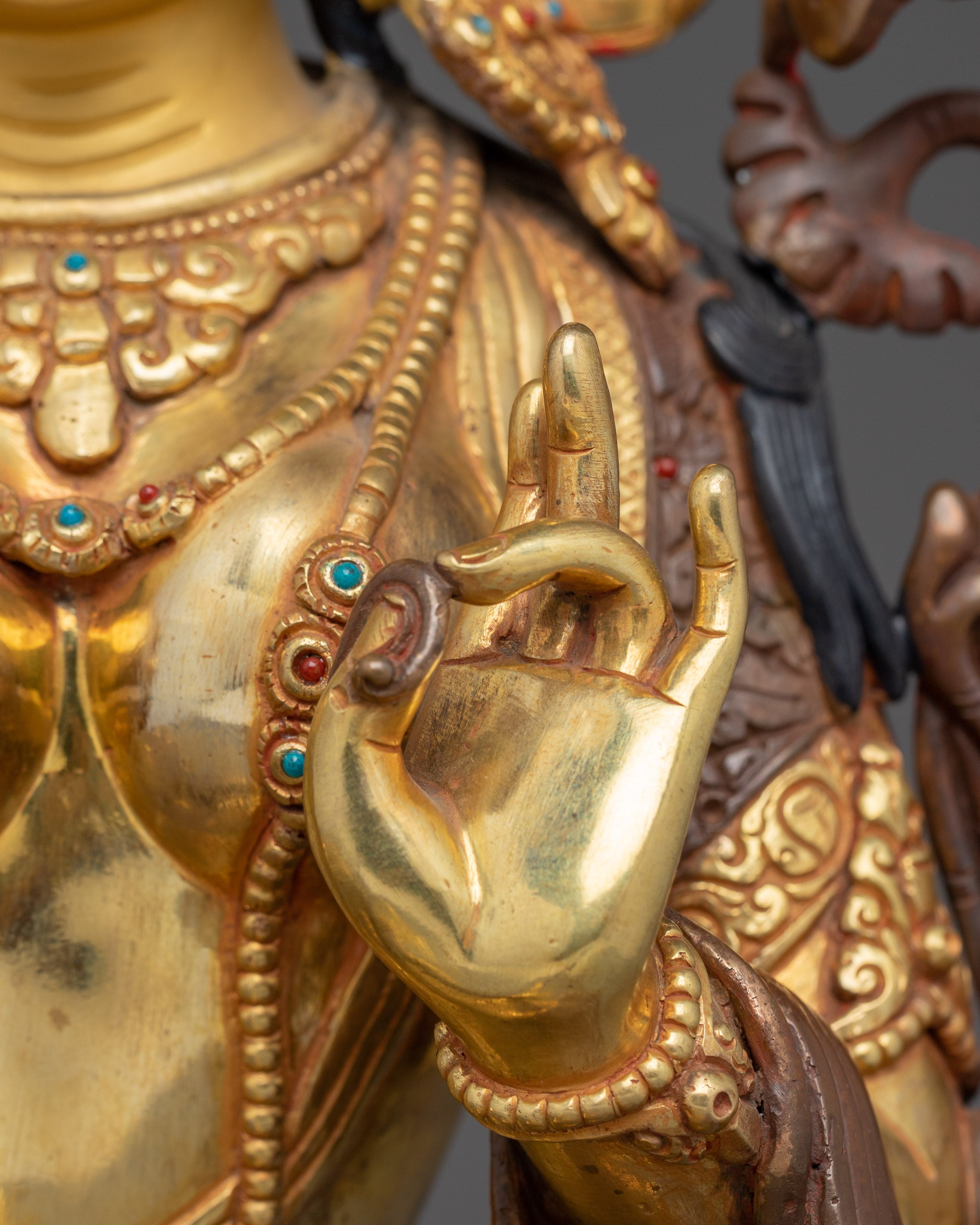 Green Tara Golden Art : Swift Liberator Goddess