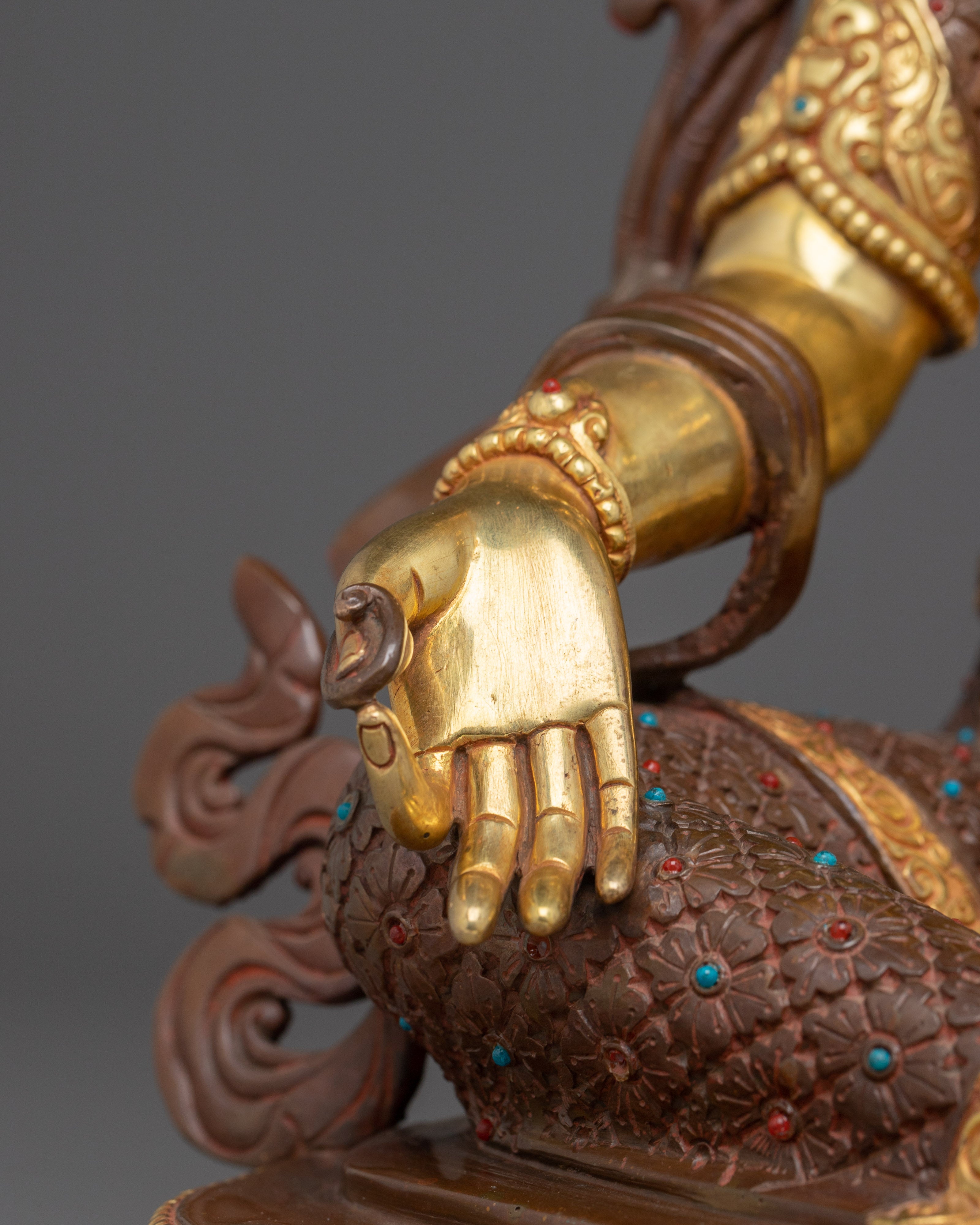 Green Tara Golden Art : Swift Liberator Goddess