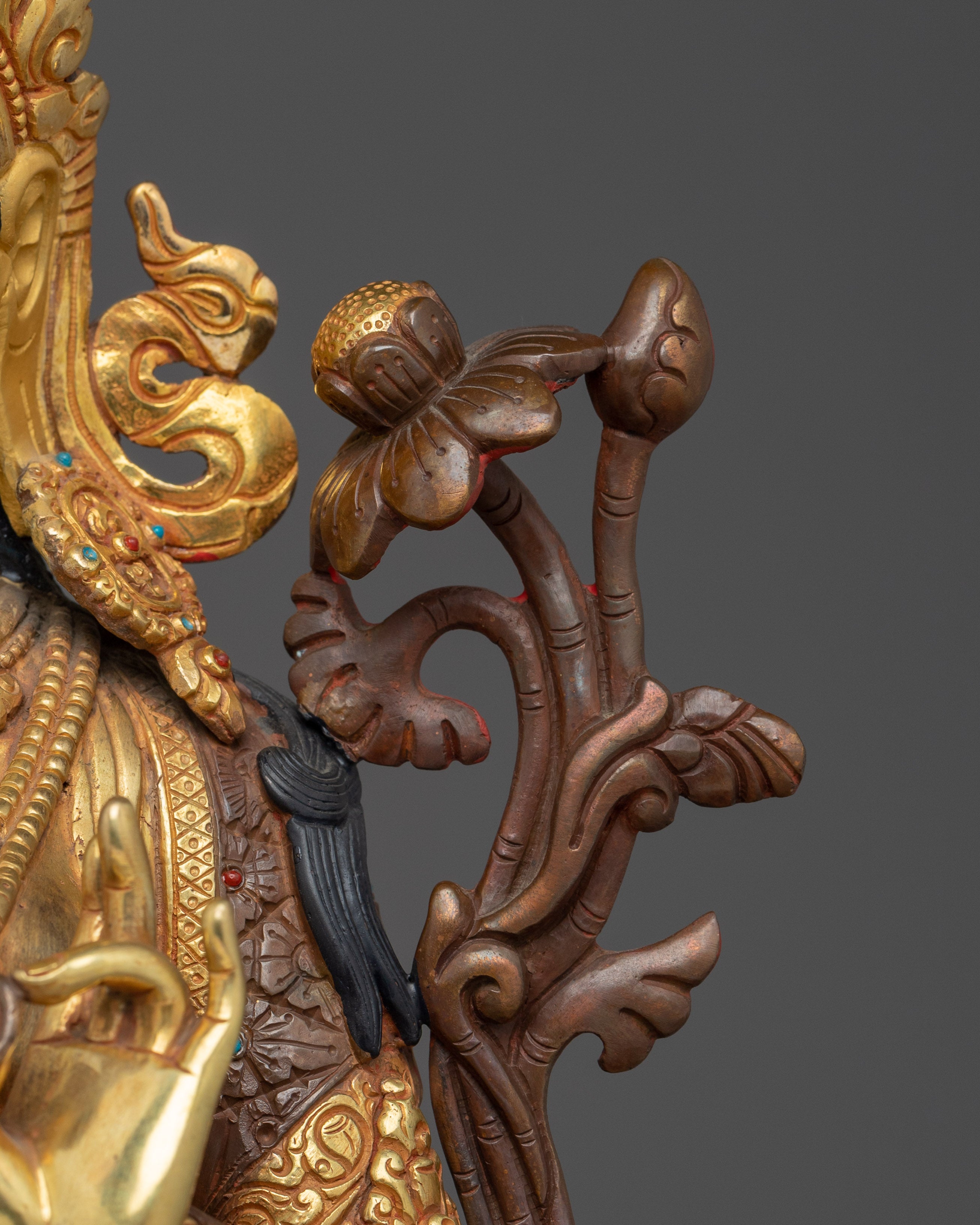 Green Tara Golden Art : Swift Liberator Goddess