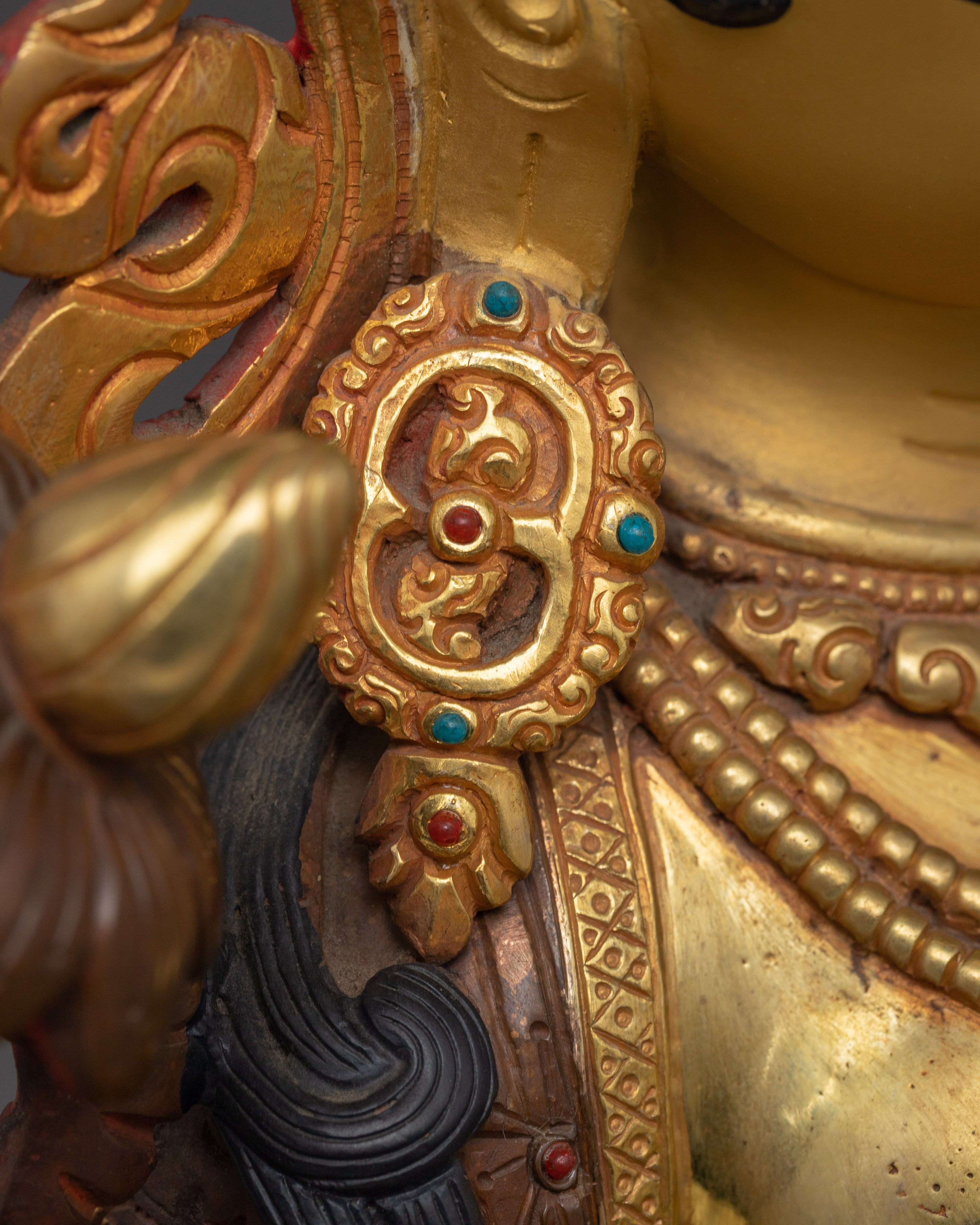 Green Tara Golden Art : Swift Liberator Goddess