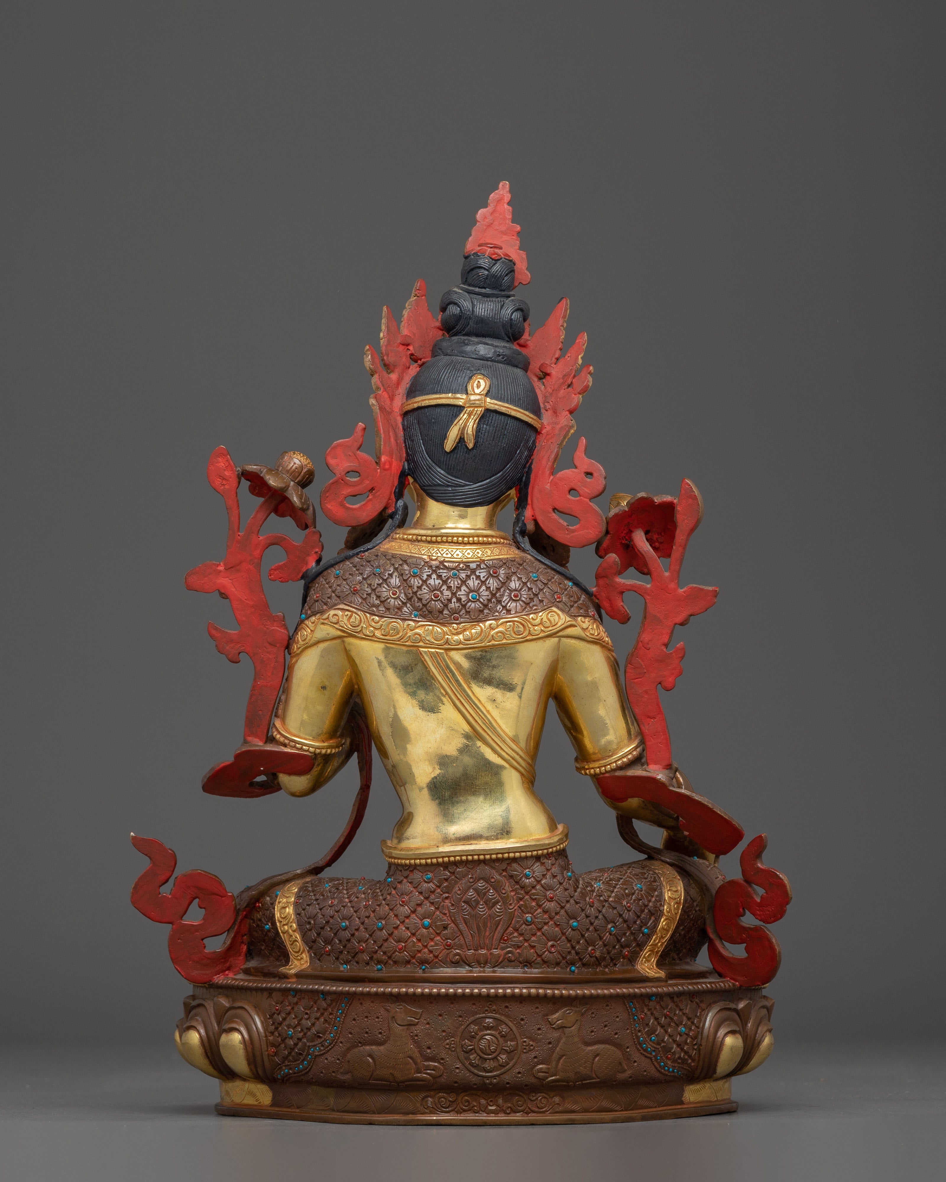 Green Tara Golden Art : Swift Liberator Goddess