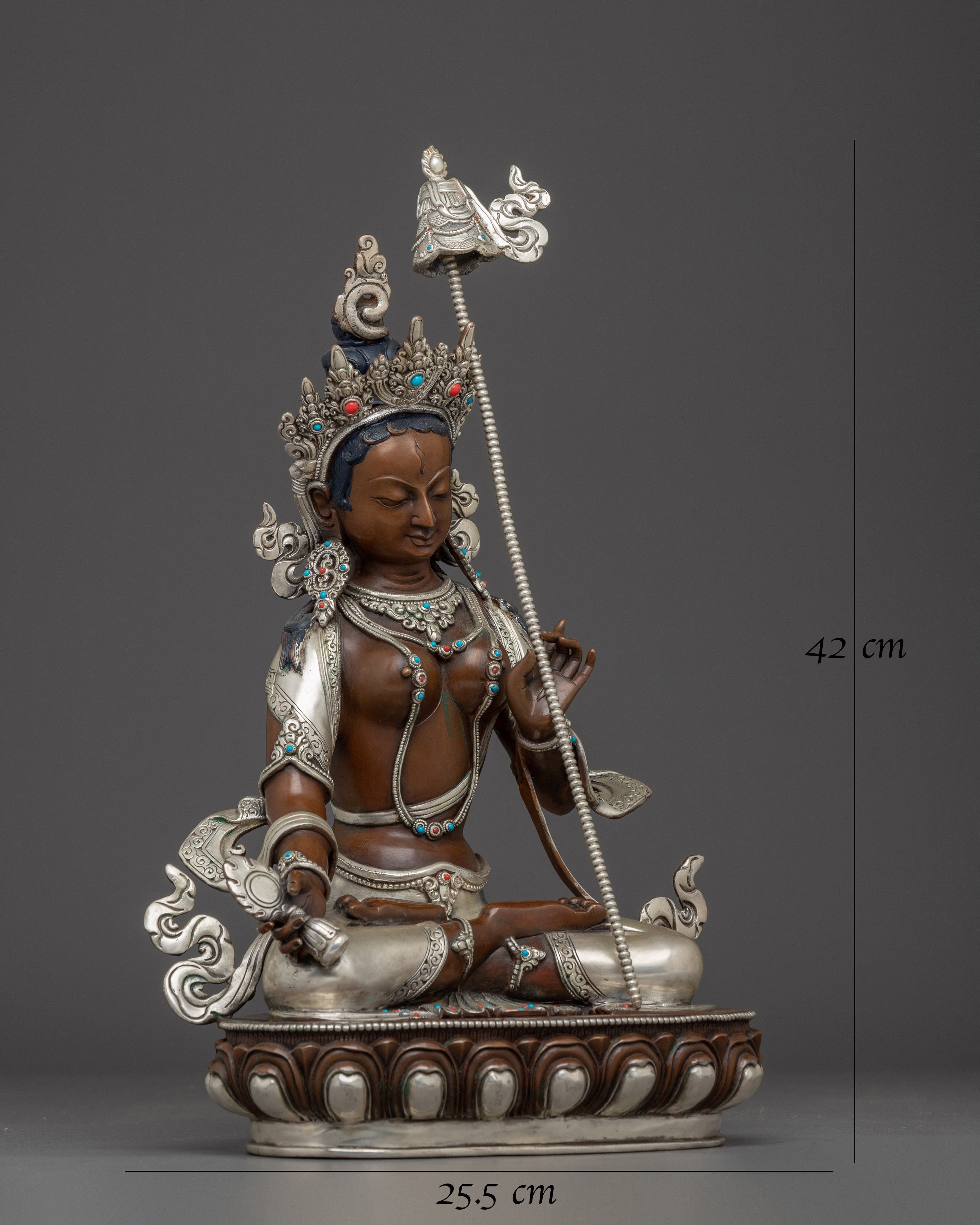 Three Eyes Beautiful Deity Dukar Art - Symbol of Protection and Liberation