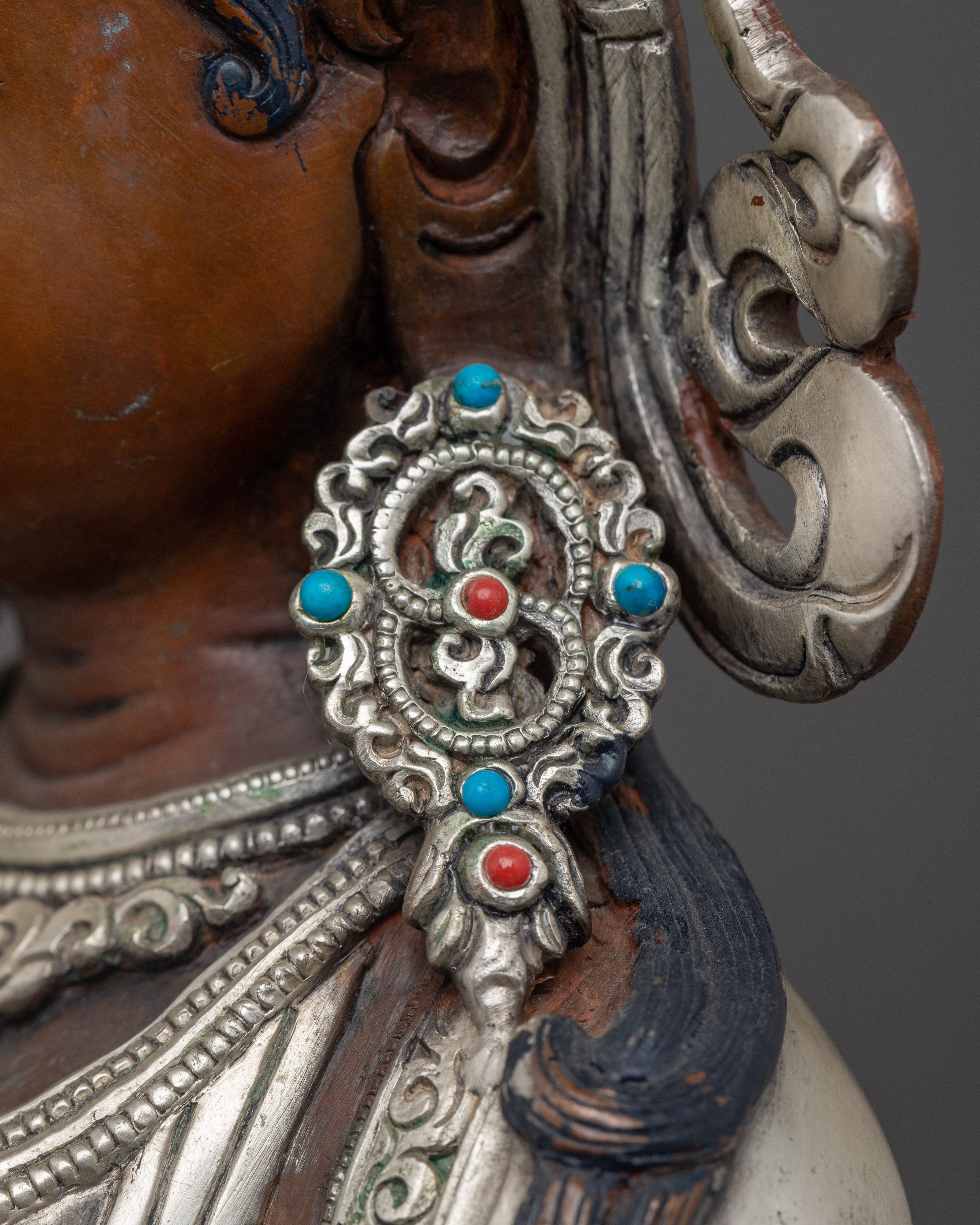 Three Eyes Beautiful Deity Dukar Art - Symbol of Protection and Liberation