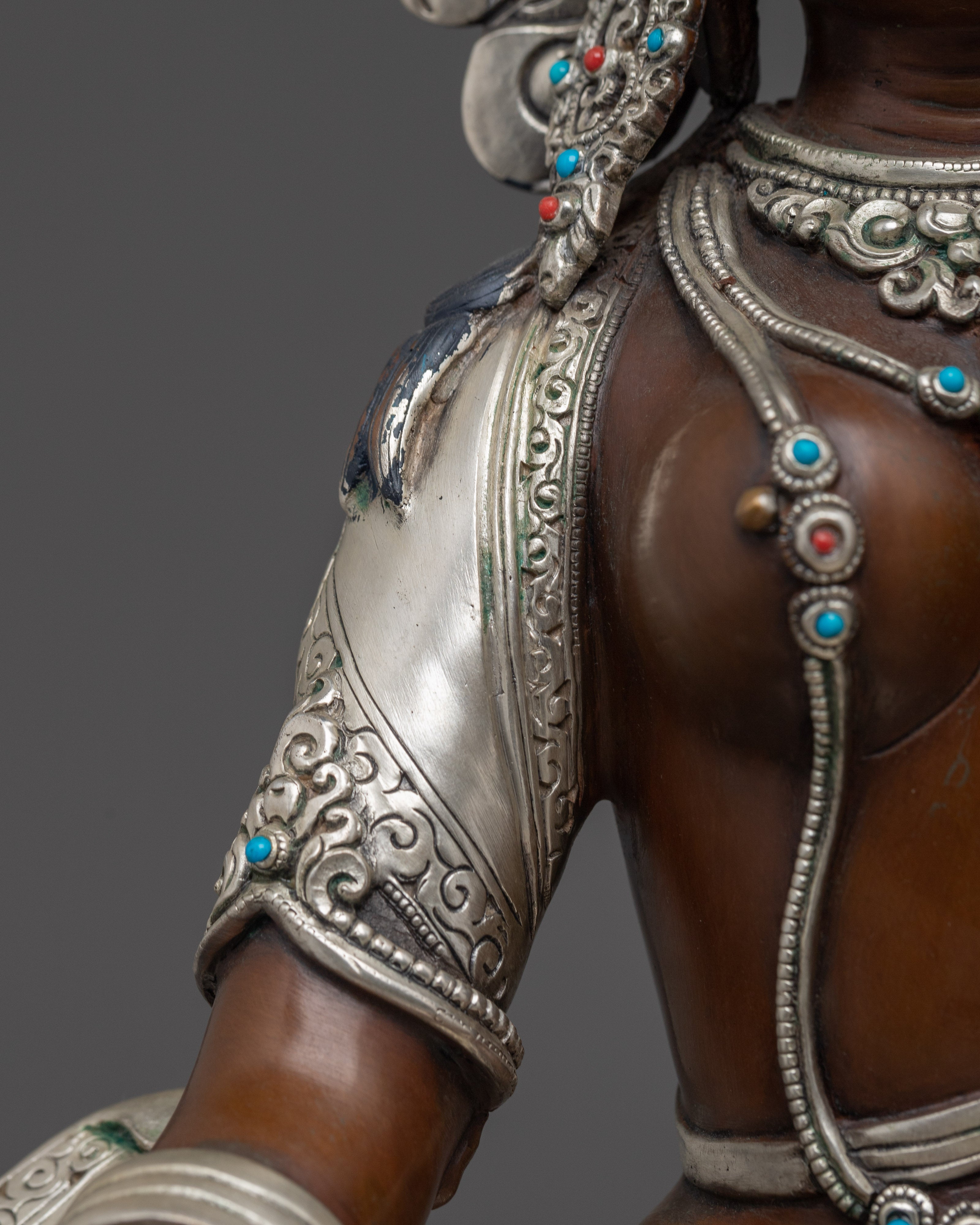 Three Eyes Beautiful Deity Dukar Art - Symbol of Protection and Liberation