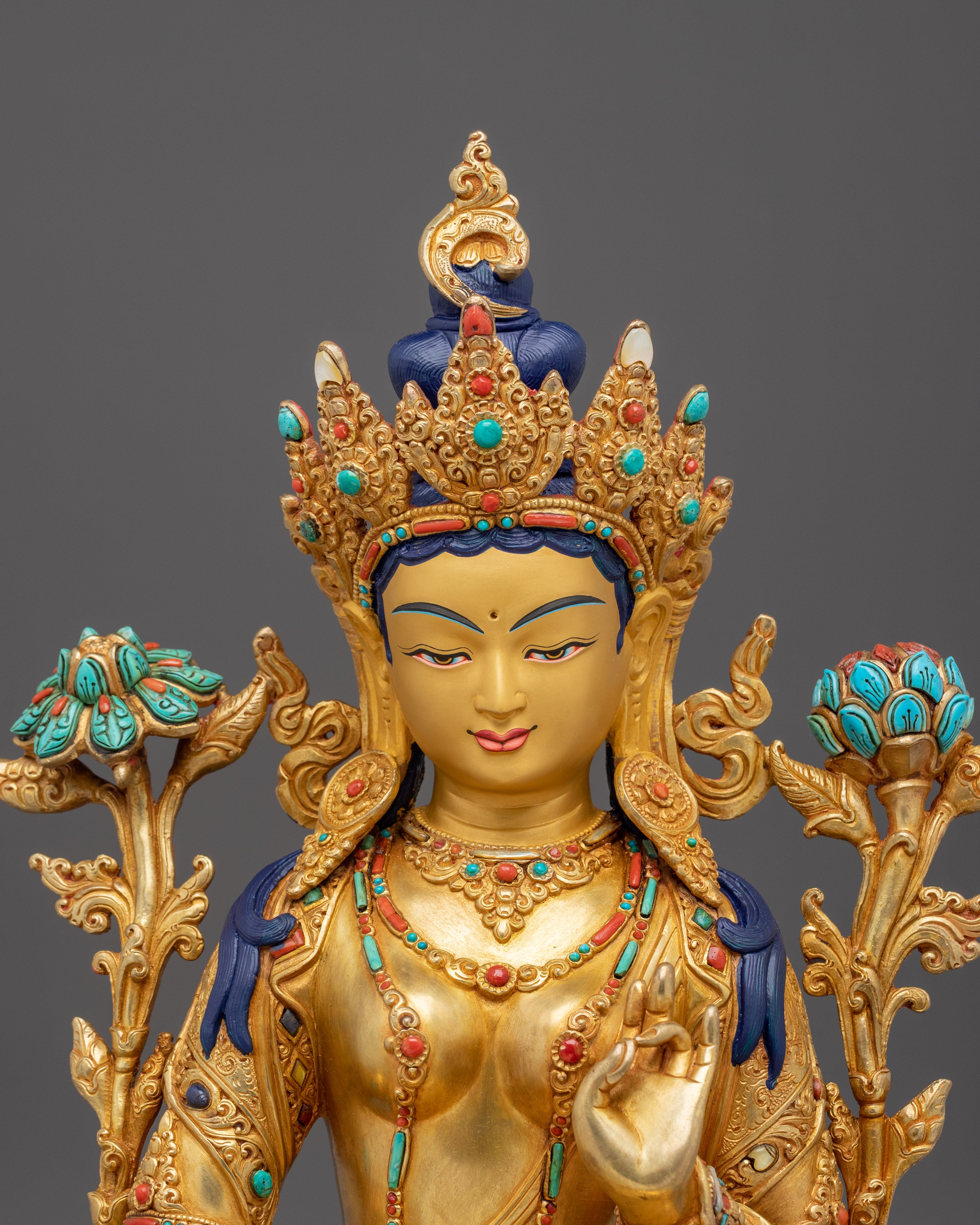 Green Tara Handmade Statue: Mother of Liberation