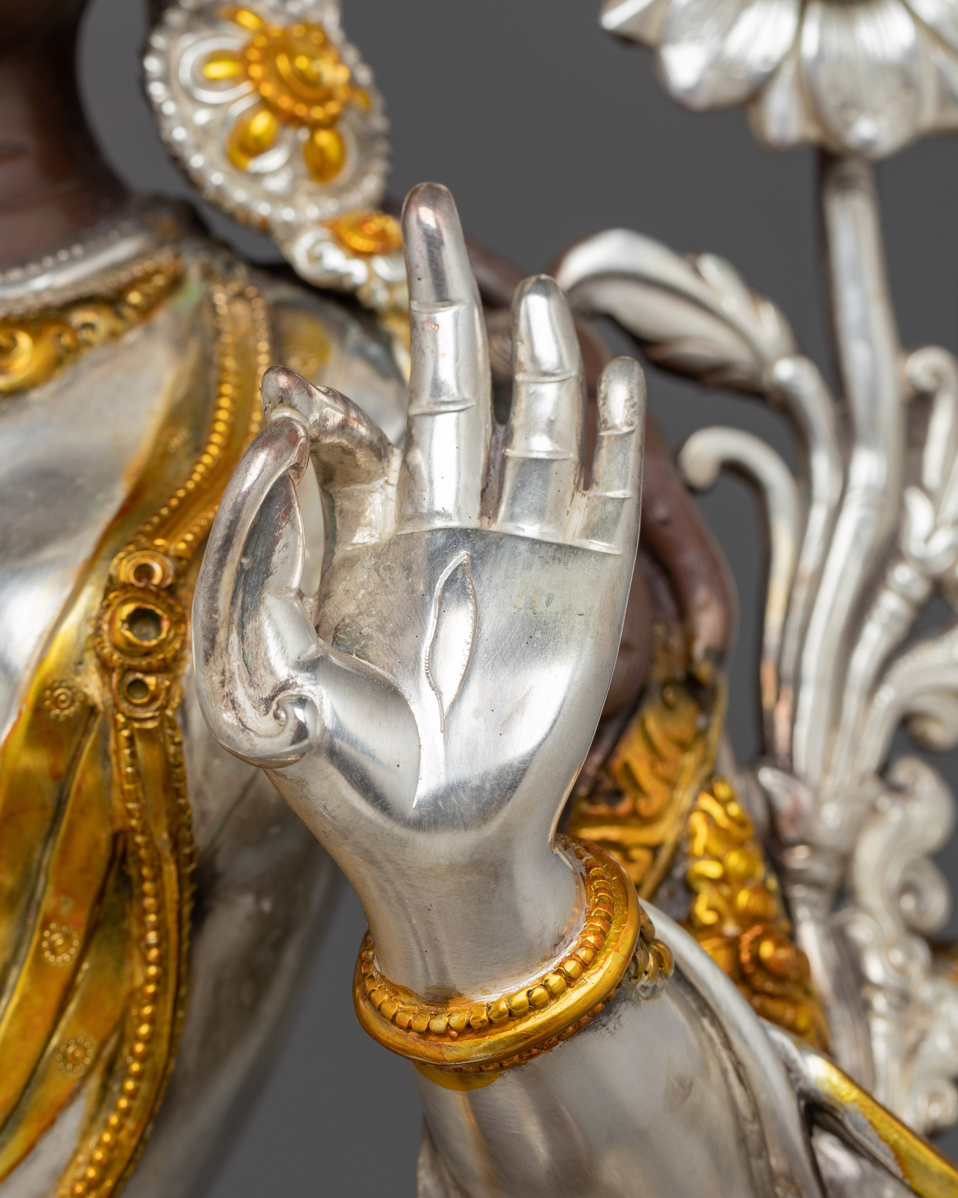 Figurine of Sita Tara Goddess | White Tara - Tibetan Healing Deity