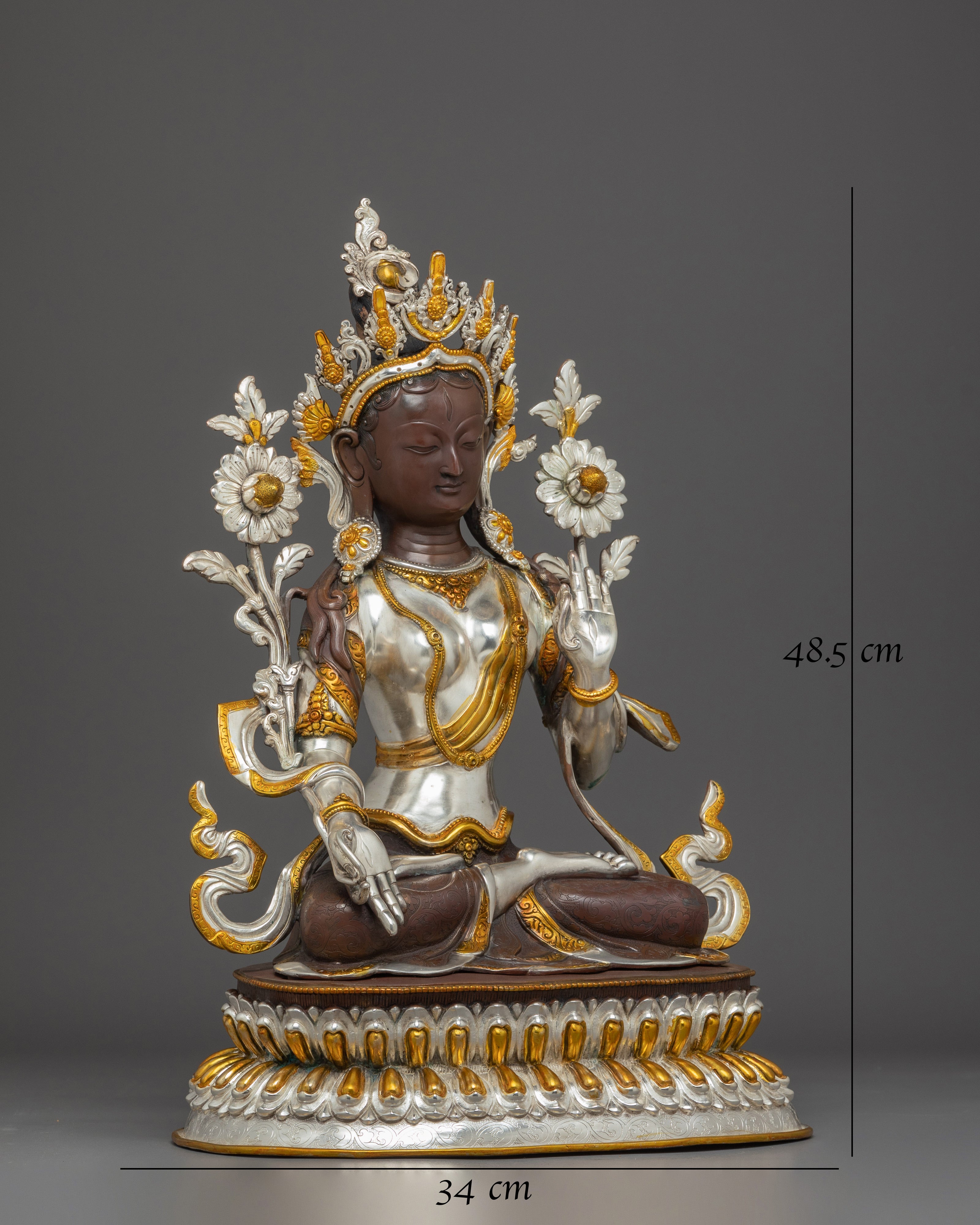 Figurine of Sita Tara Goddess | White Tara - Tibetan Healing Deity