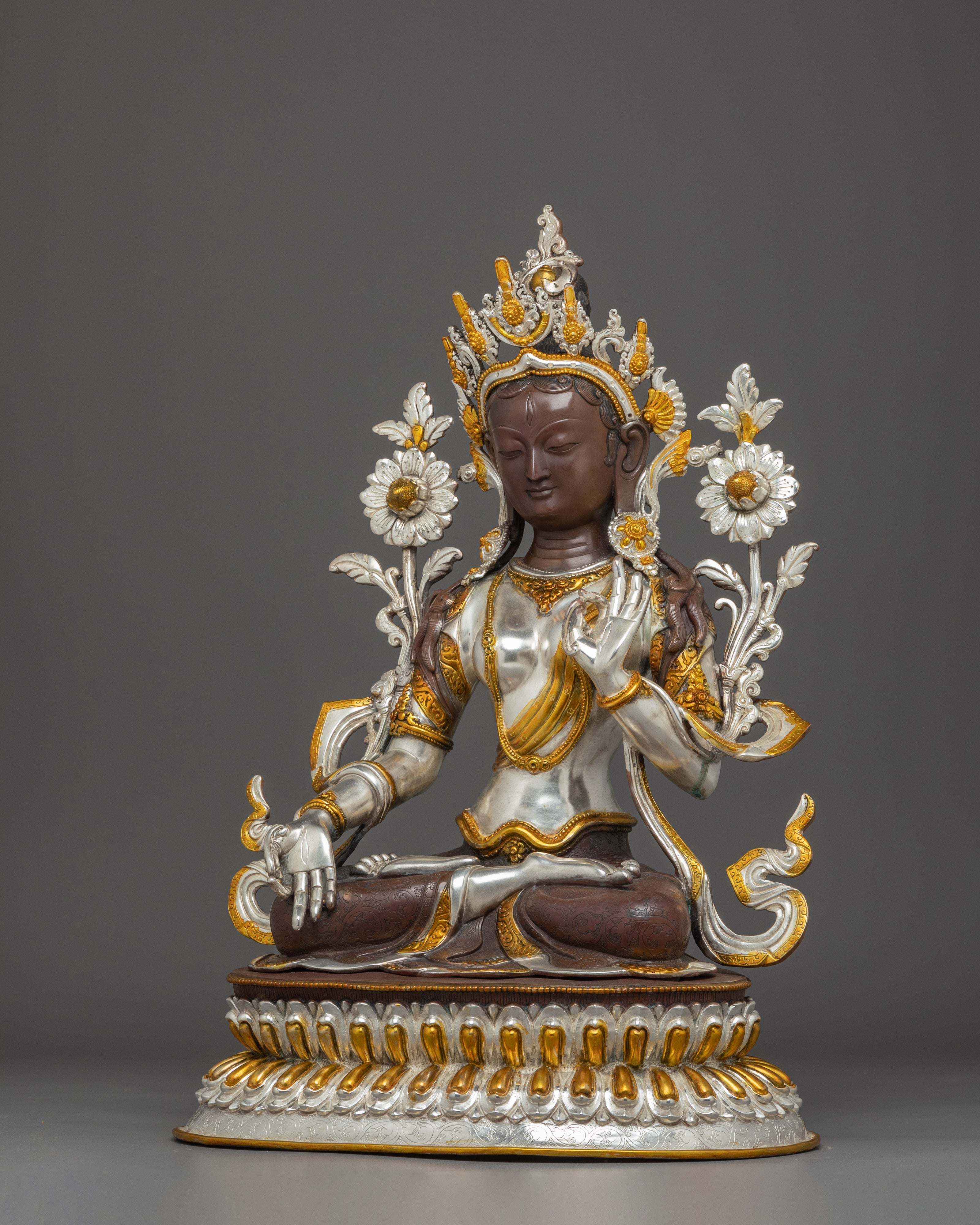 Figurine of Sita Tara Goddess | White Tara - Tibetan Healing Deity