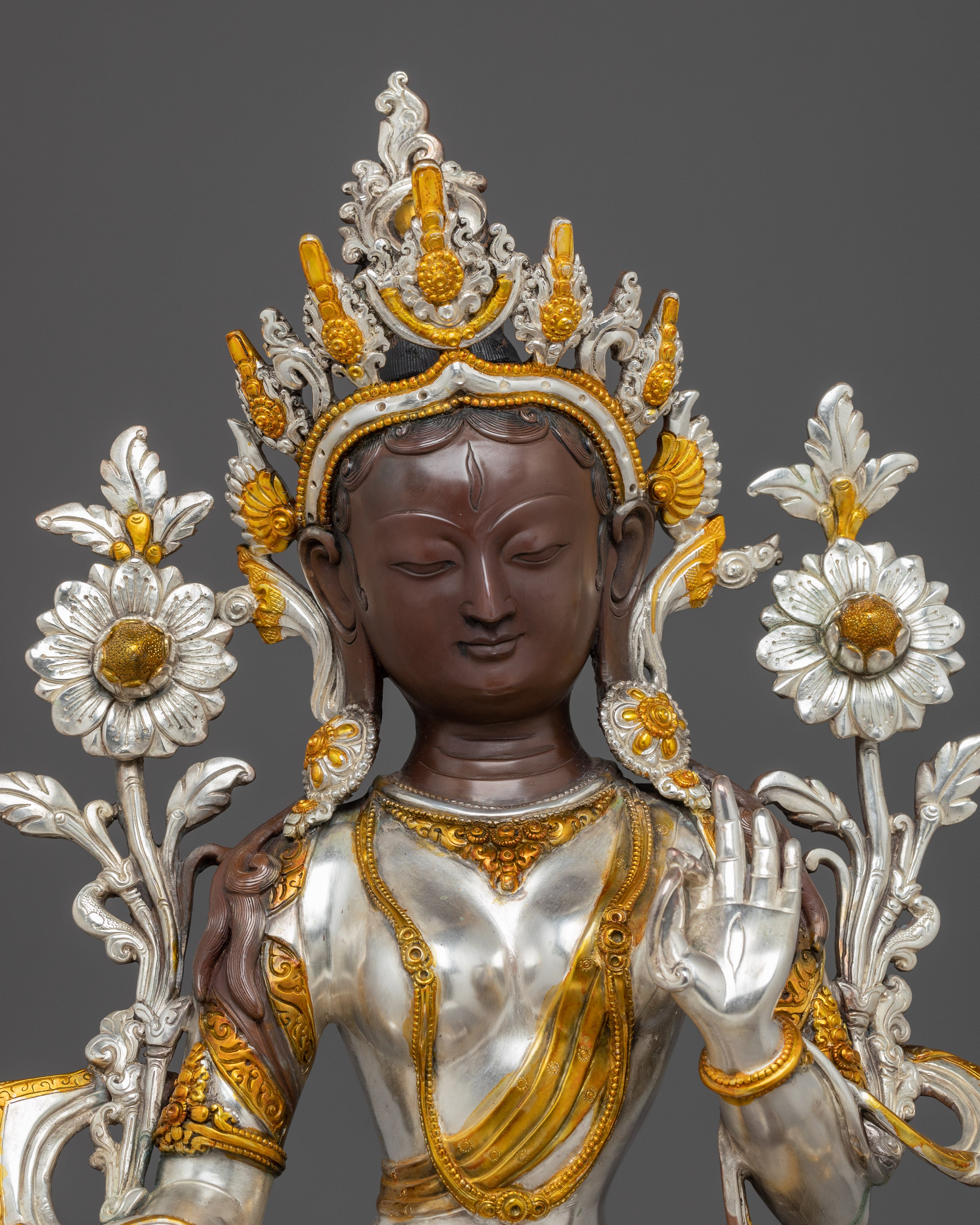 Figurine of Sita Tara Goddess | White Tara - Tibetan Healing Deity